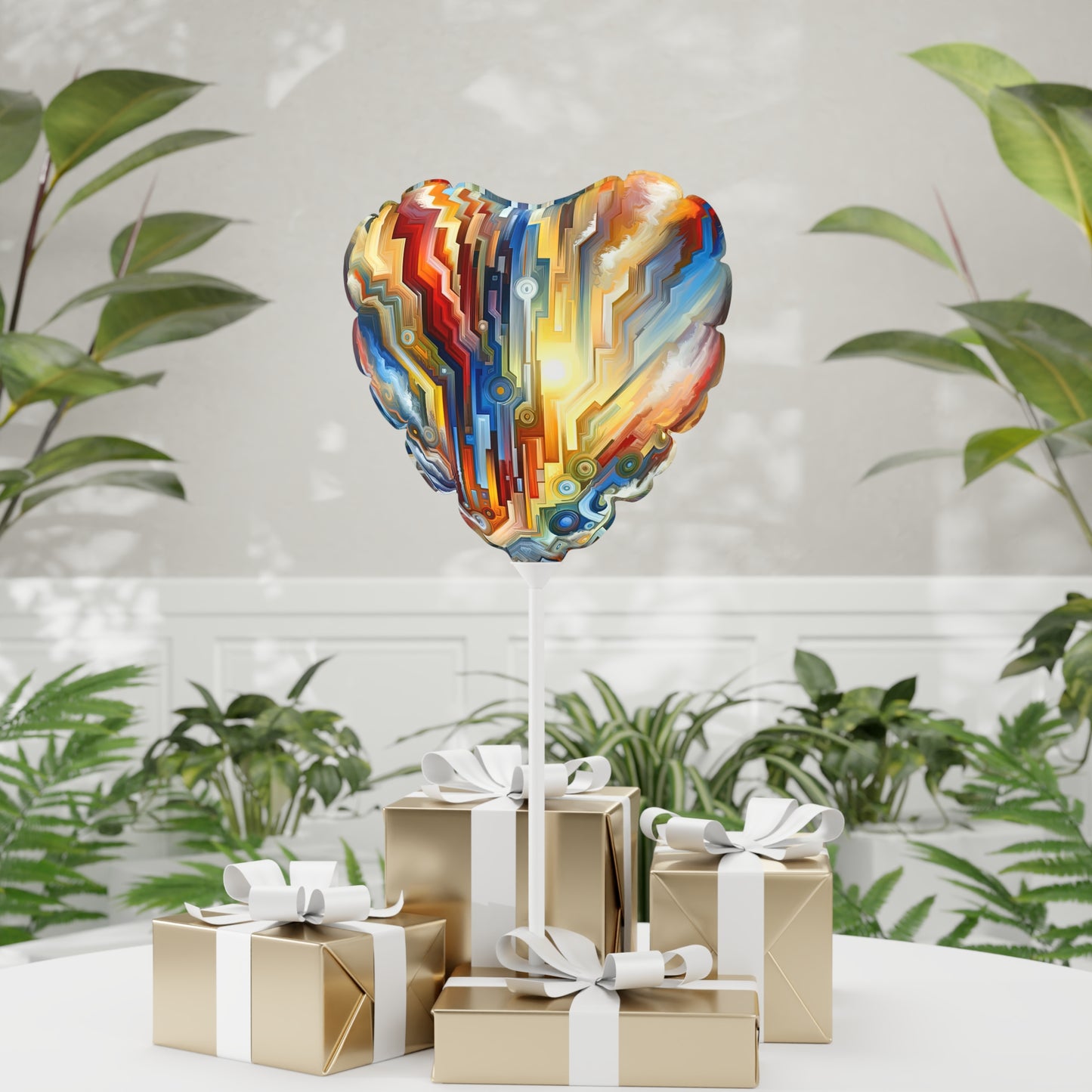 Unity Abstract Vibrancy Balloon (Round and Heart-shaped), 11"