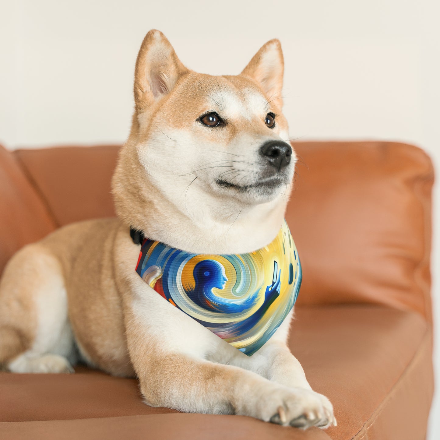 Swipe Connection Tachism Pet Bandana Collar