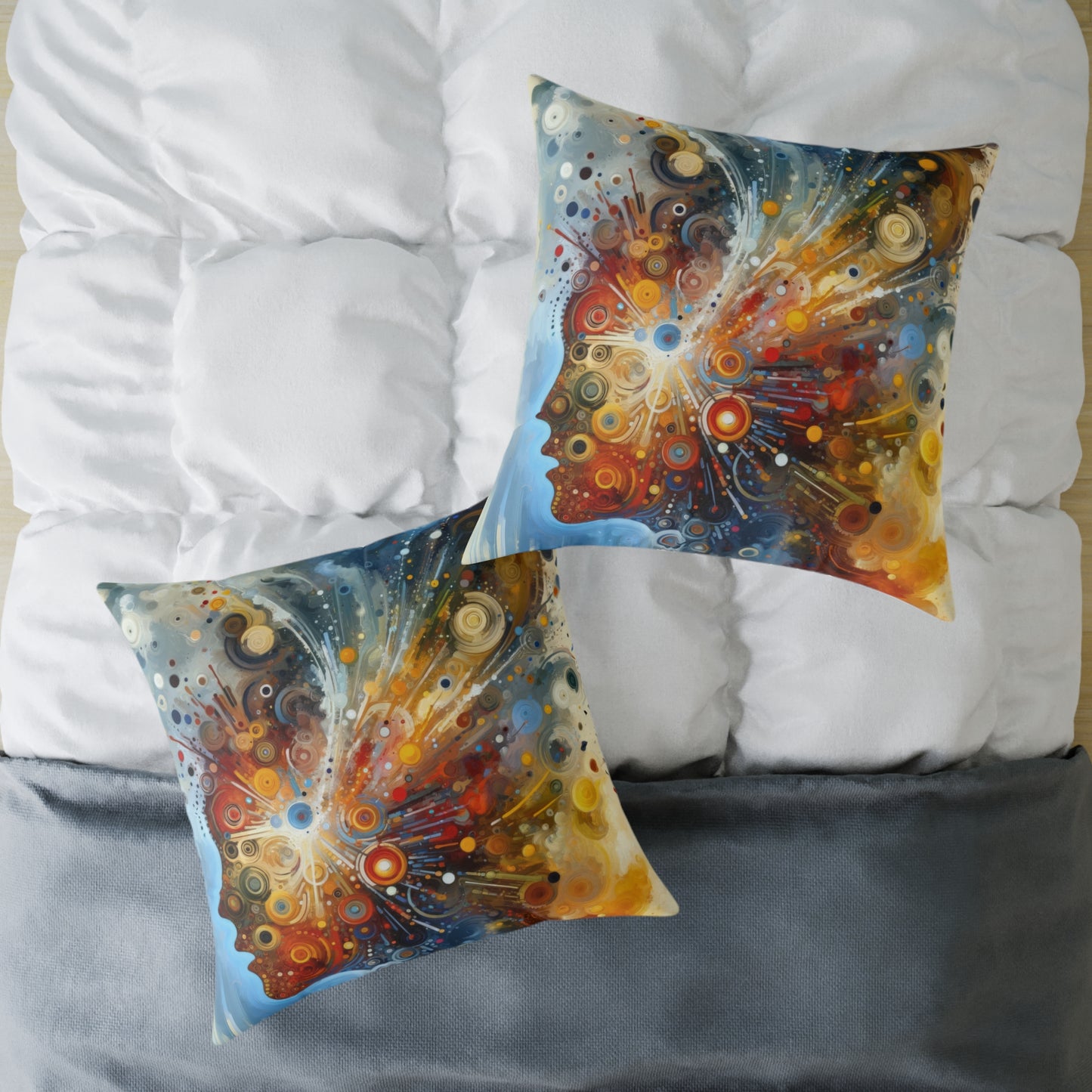 Desire Visualization Tachism Spun Polyester Pillow