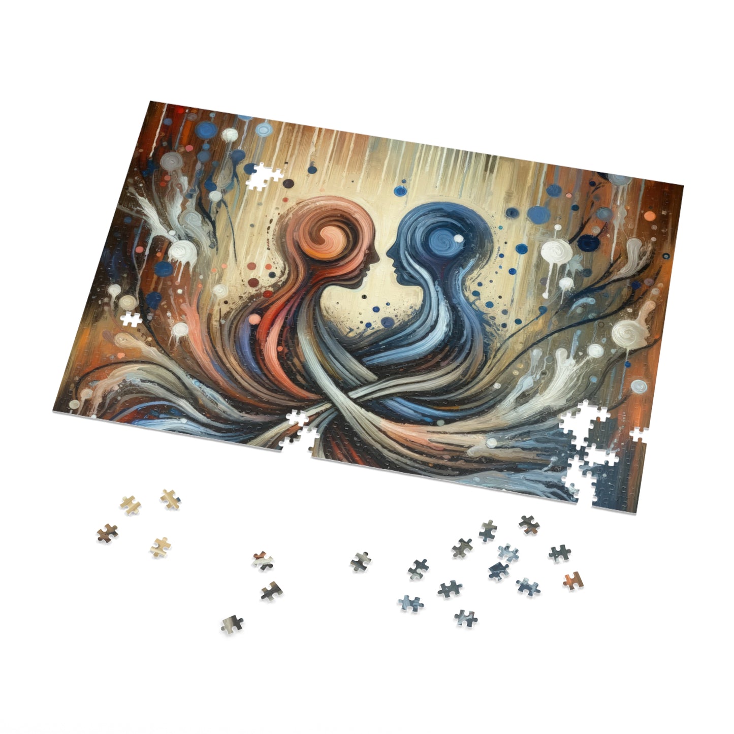 Empathic Connection Tachism Jigsaw Puzzle (30, 110, 252, 500,1000-Piece)