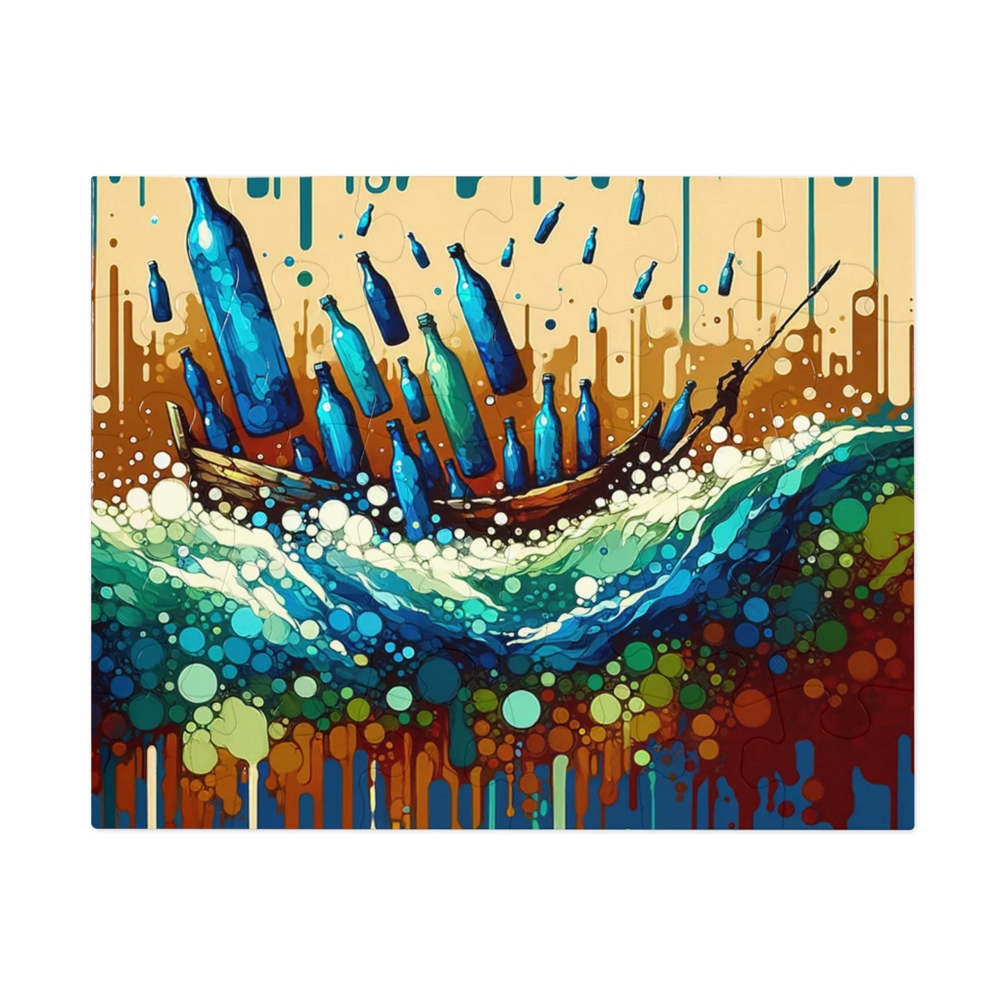 Oceanic Bottle Rescue Jigsaw Puzzle (30, 110, 252, 500,1000-Piece)