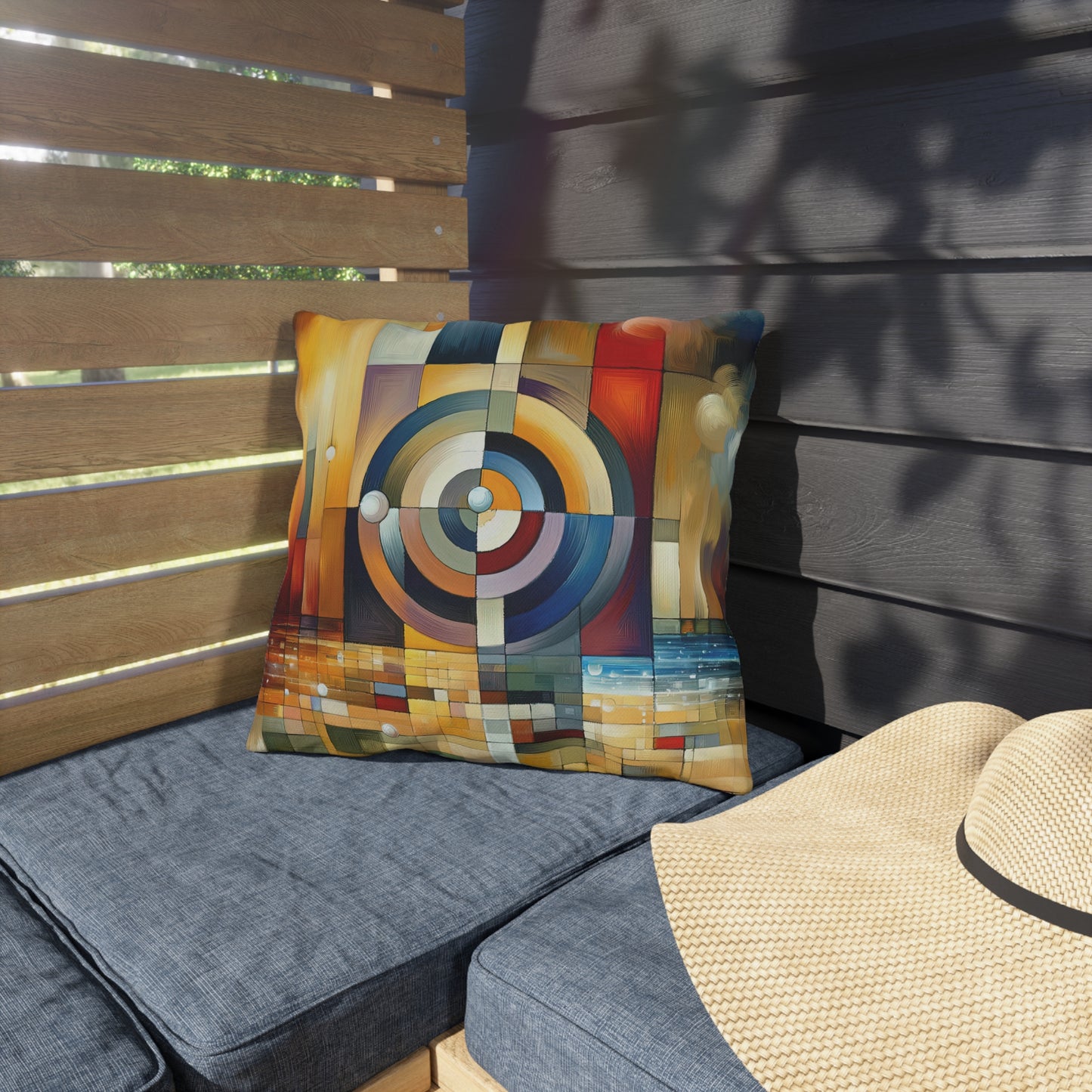 Oneness Through Tachism Outdoor Pillows