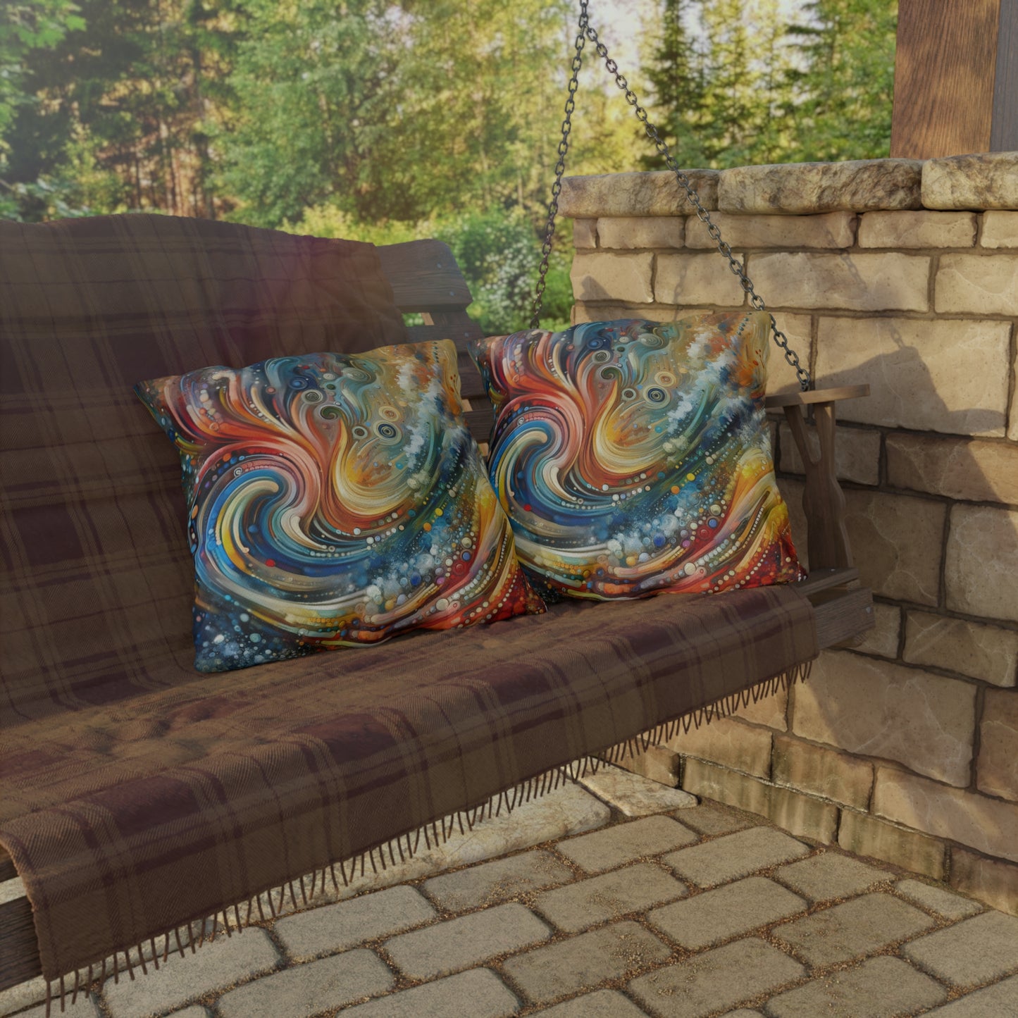 Dynamic Unity Tapestry Outdoor Pillows