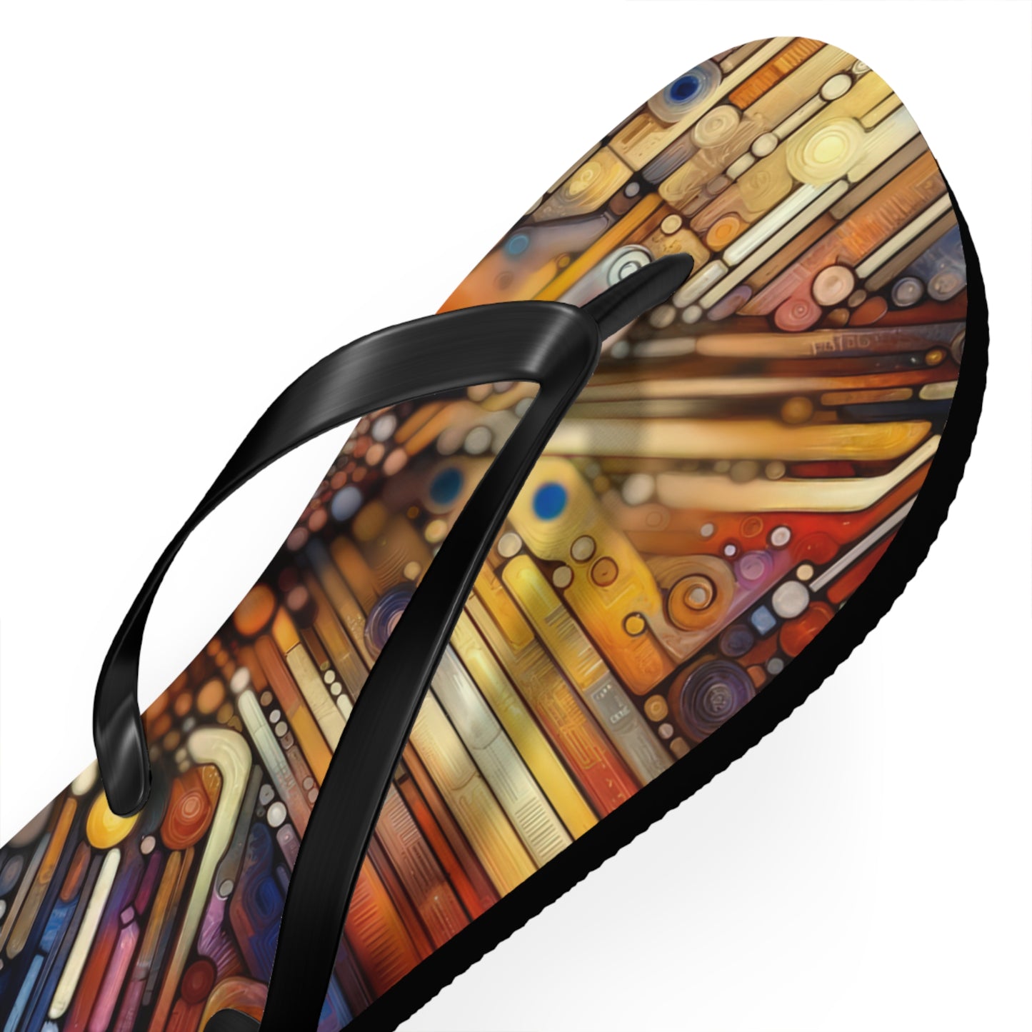 Digital Rhythm Tapestry Flip Flops