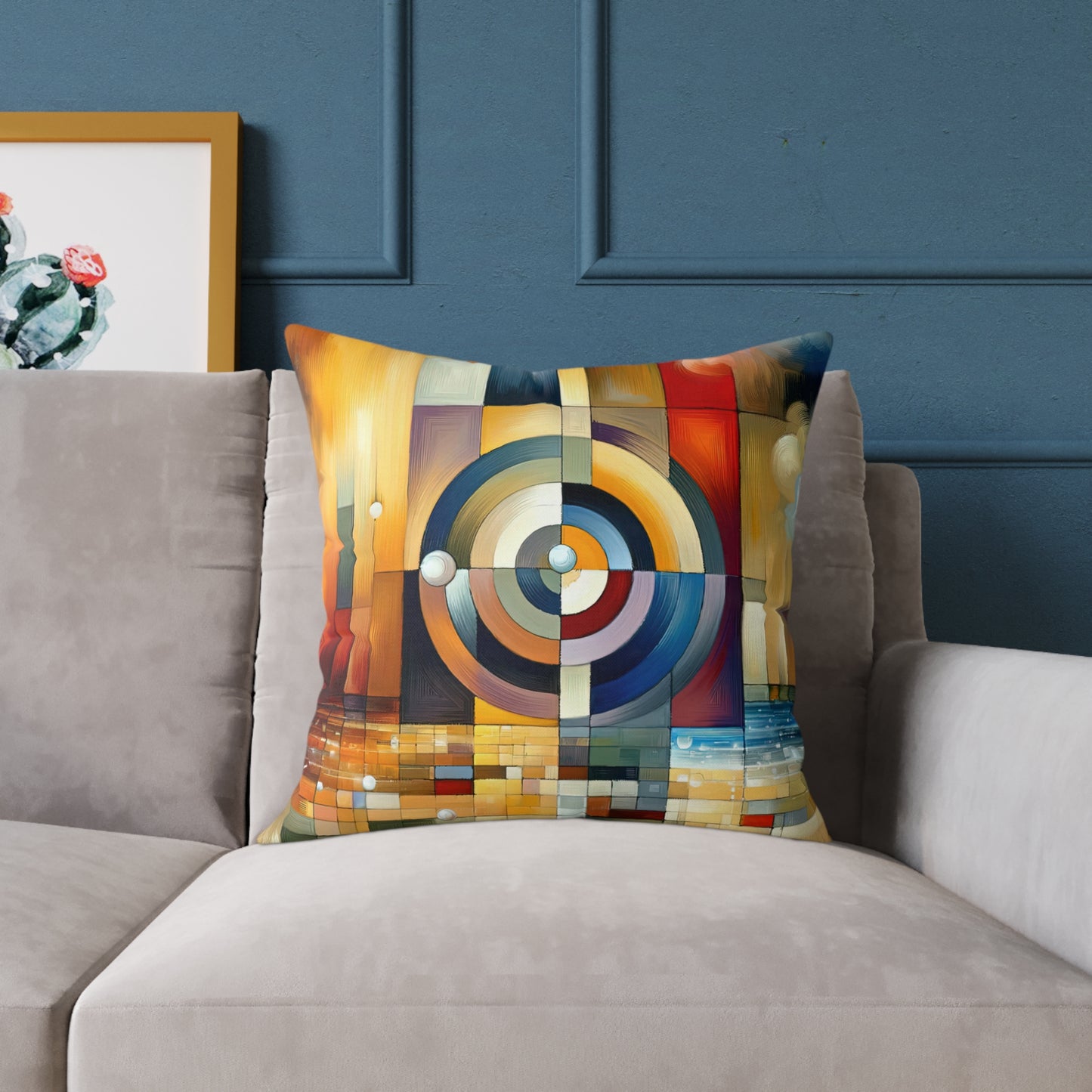 Oneness Through Tachism Spun Polyester Pillow