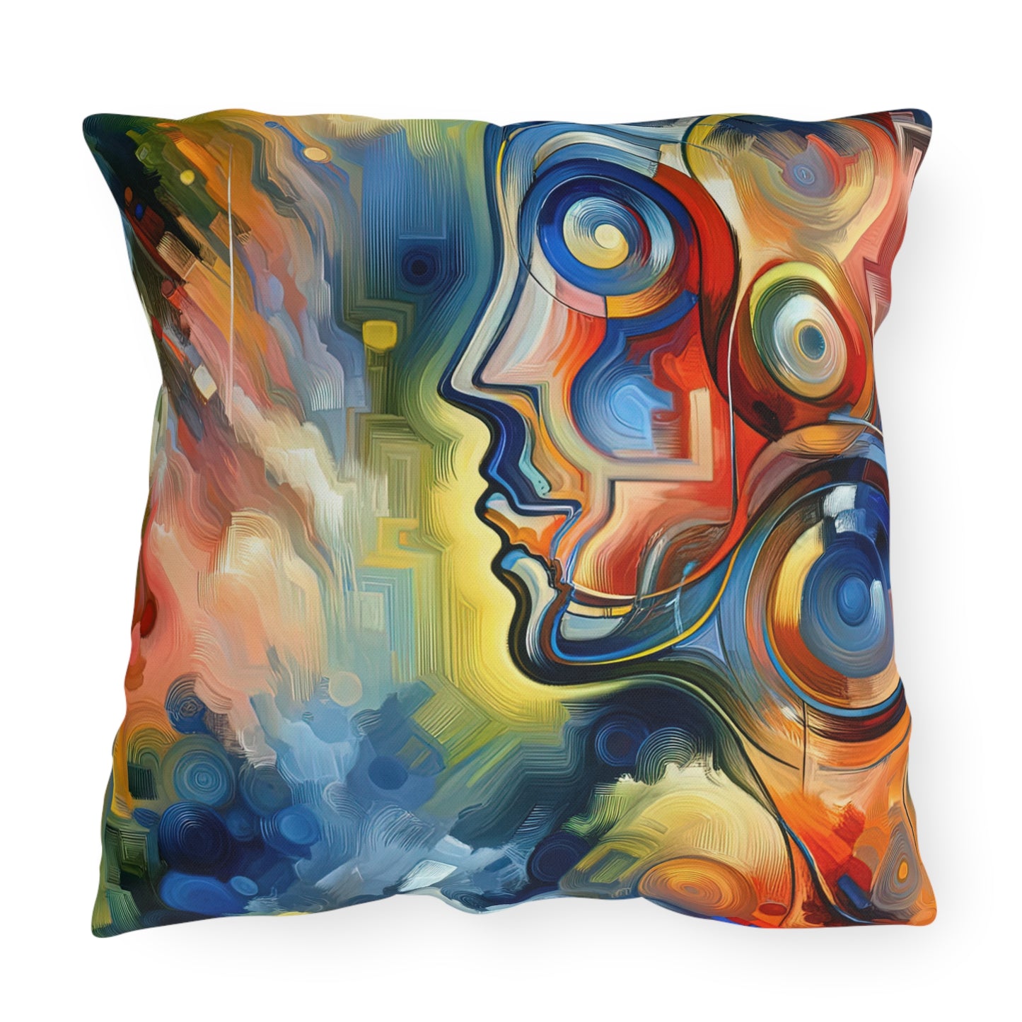 Emotional Perception Abstract Outdoor Pillows