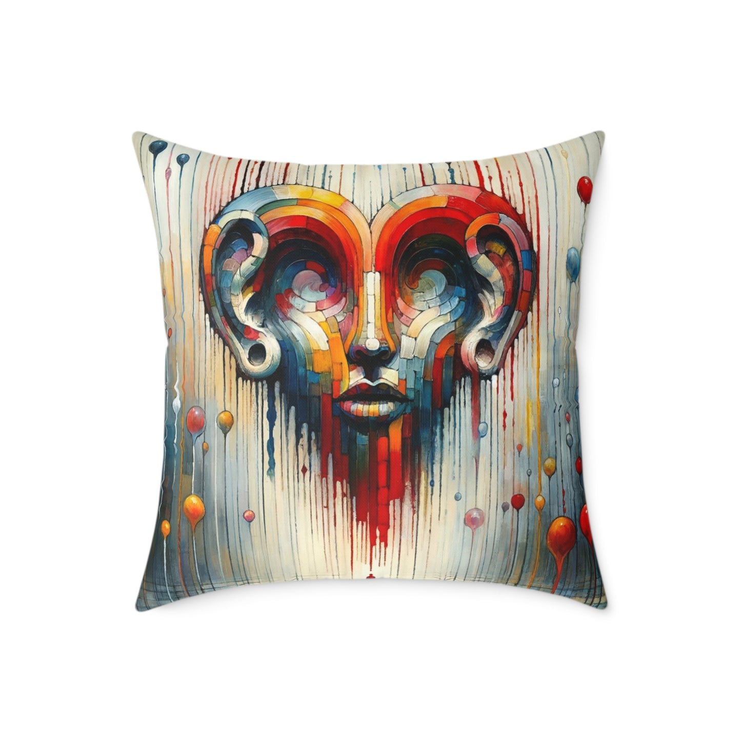 Ears Heart Expression Spun Polyester Pillow