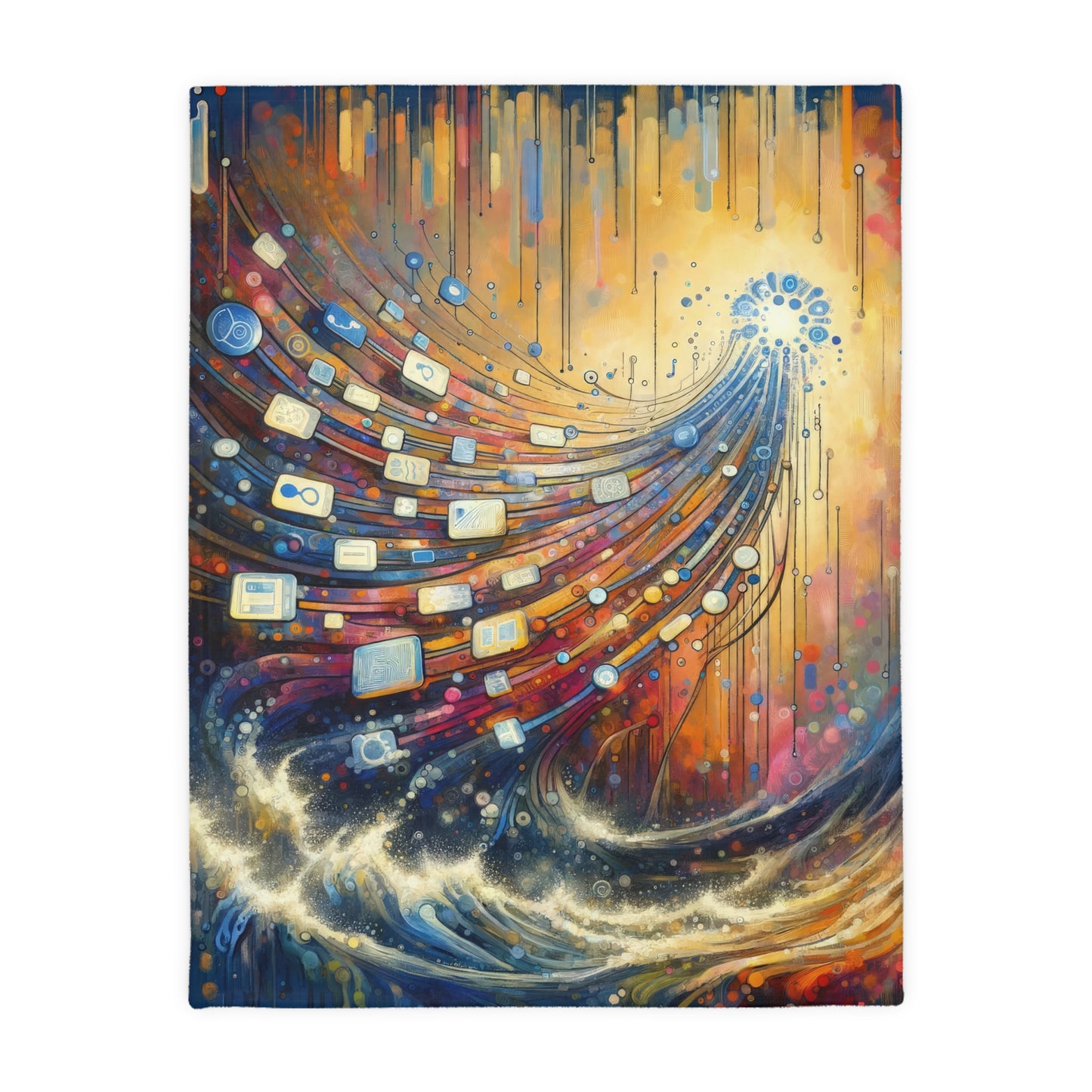 Digital Tapestry Weaving Velveteen Microfiber Blanket (Two-sided print)