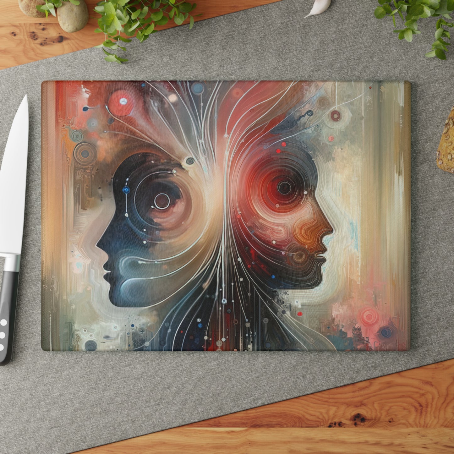 Empathetic Exchange Essence Glass Cutting Board