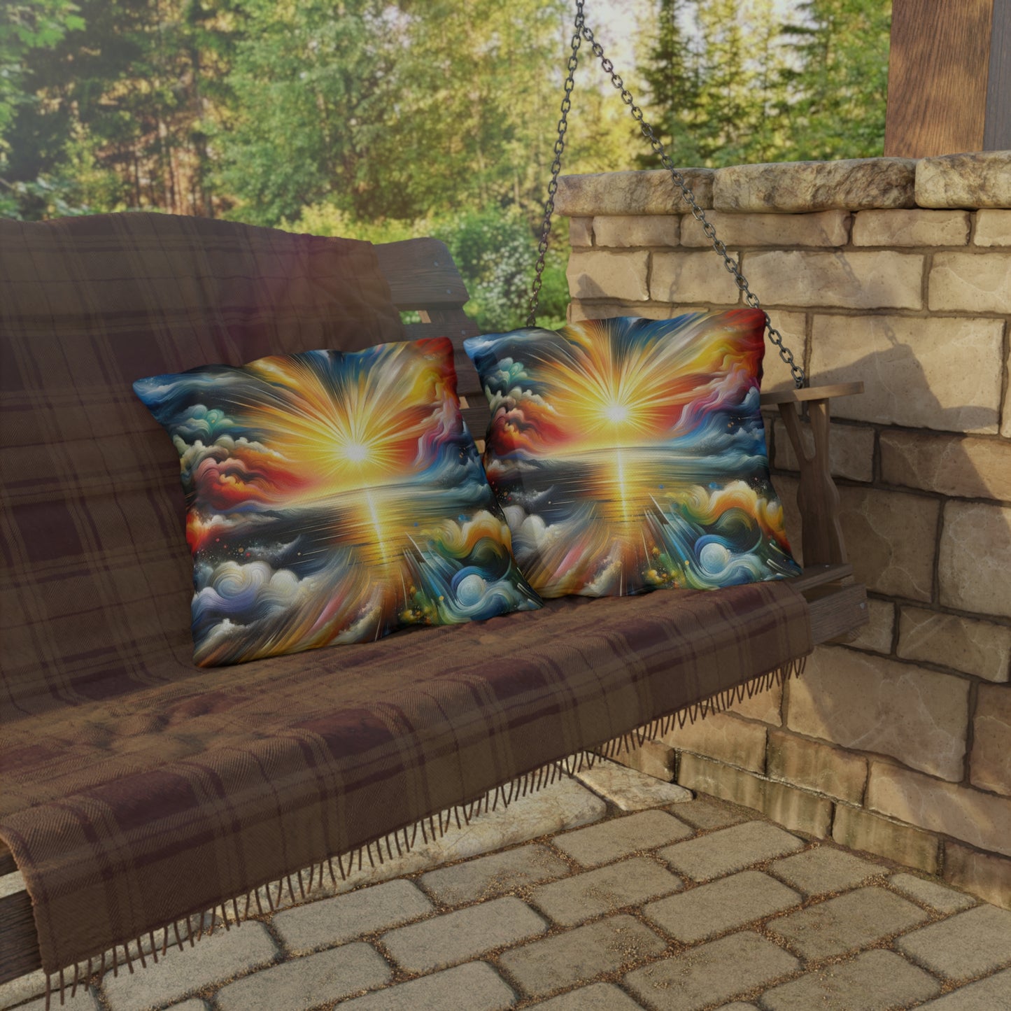Dawn New Consciousness Outdoor Pillows