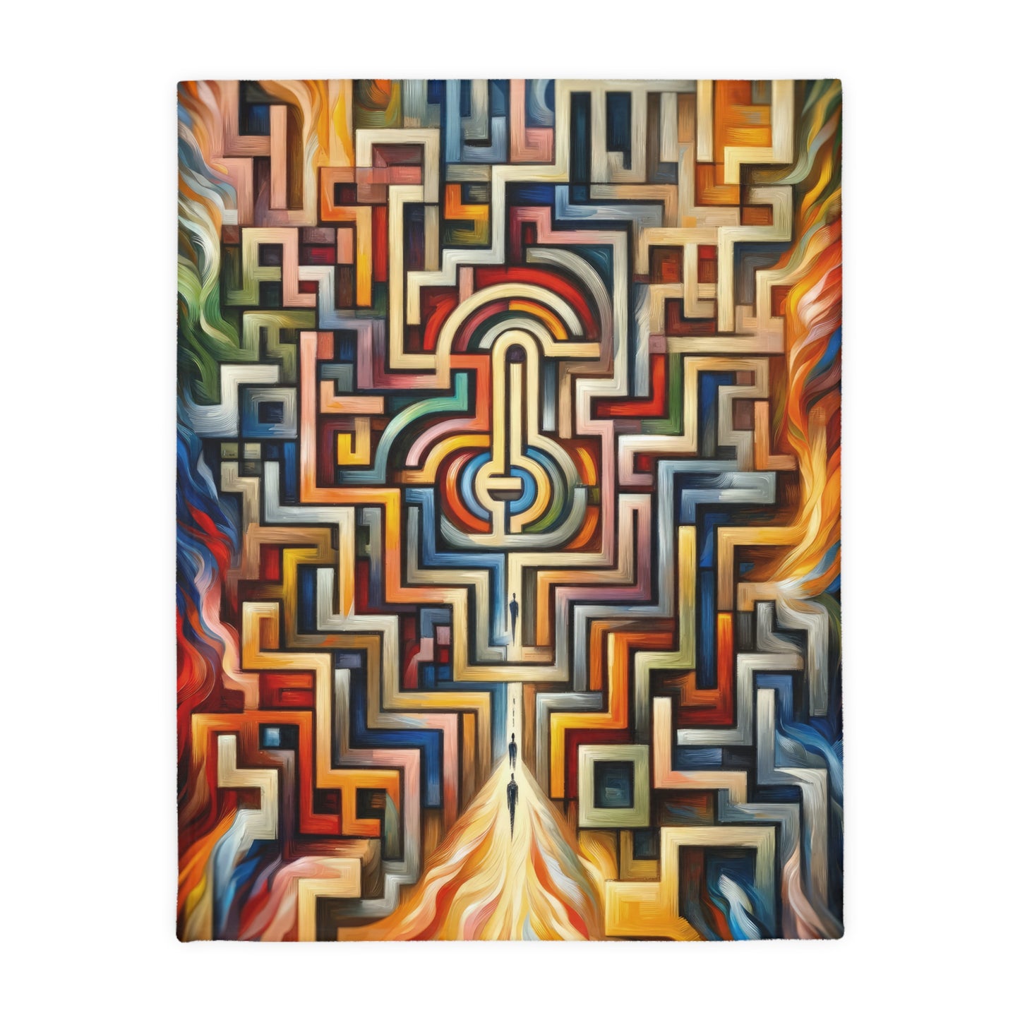 Labyrinthine Love Choices Velveteen Microfiber Blanket (Two-sided print)