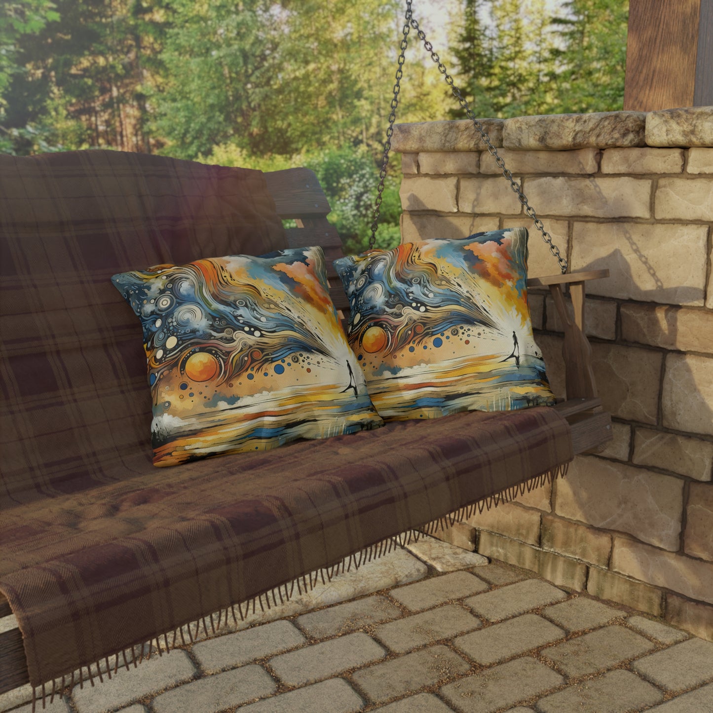Intentional Awakening Reflection Outdoor Pillows