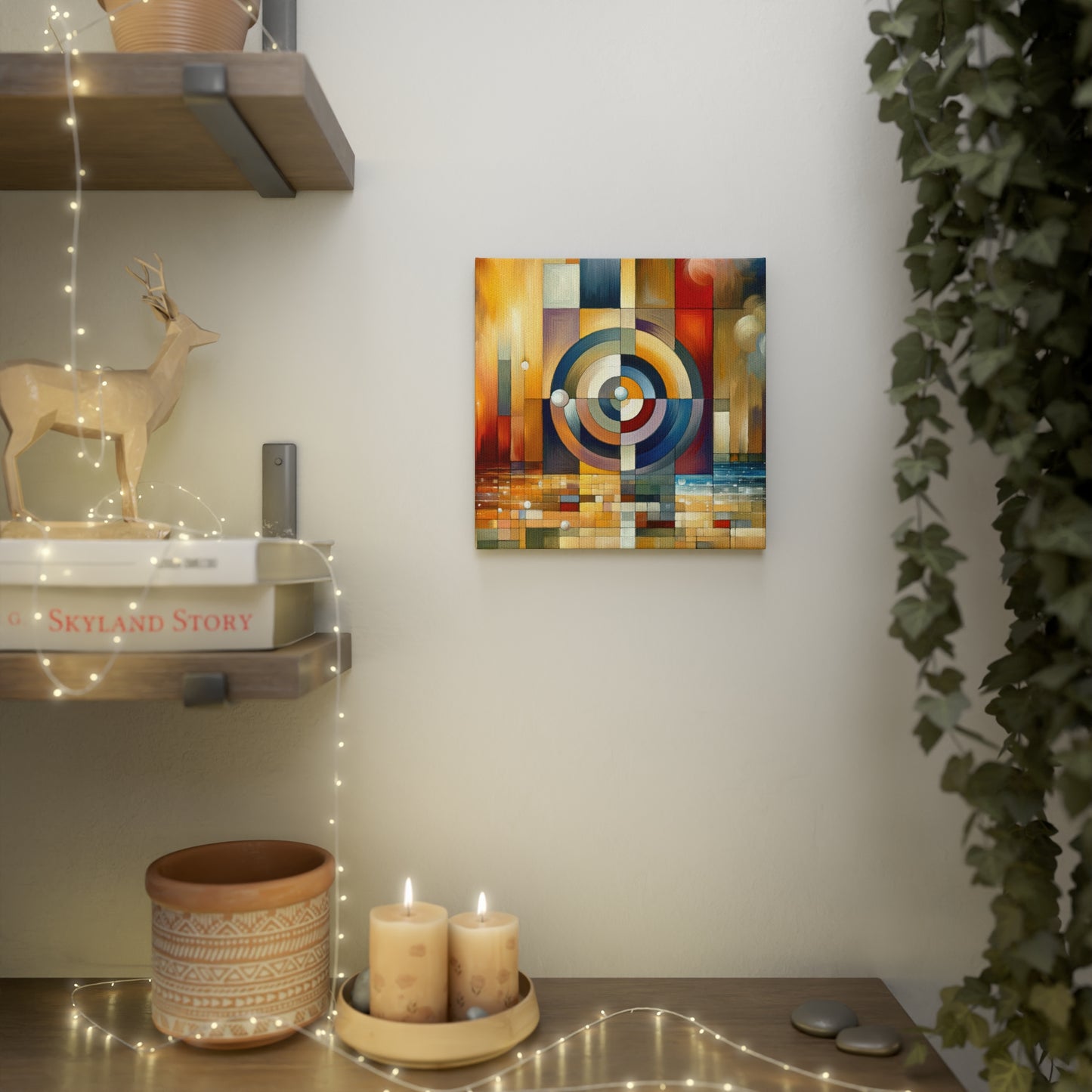 Oneness Through Tachism Canvas Photo Tile