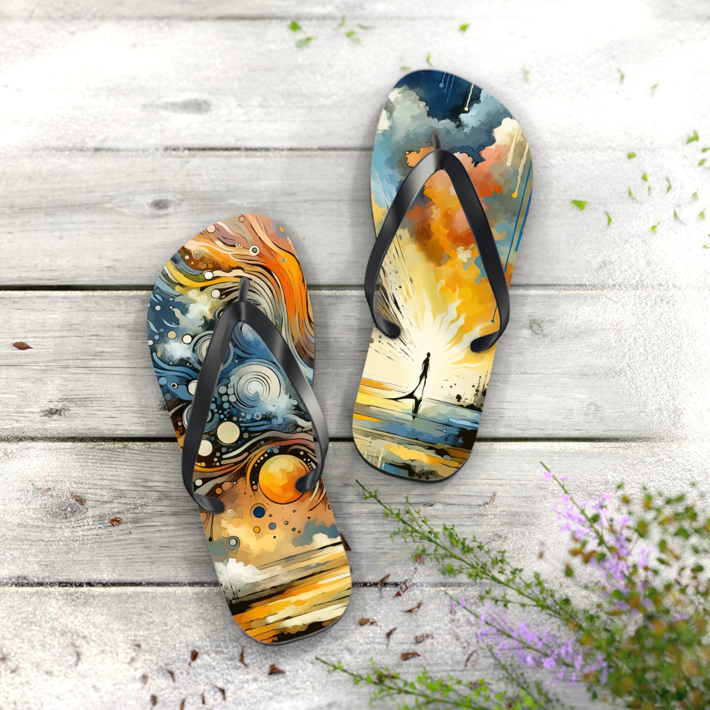 Intentional Awakening Reflection Flip Flops