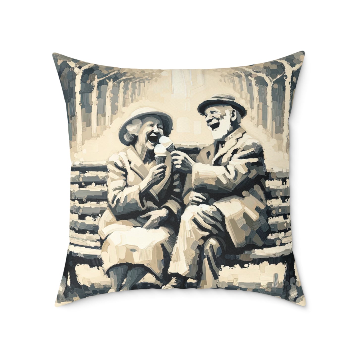 Joyful Companionship Serenity Spun Polyester Pillow
