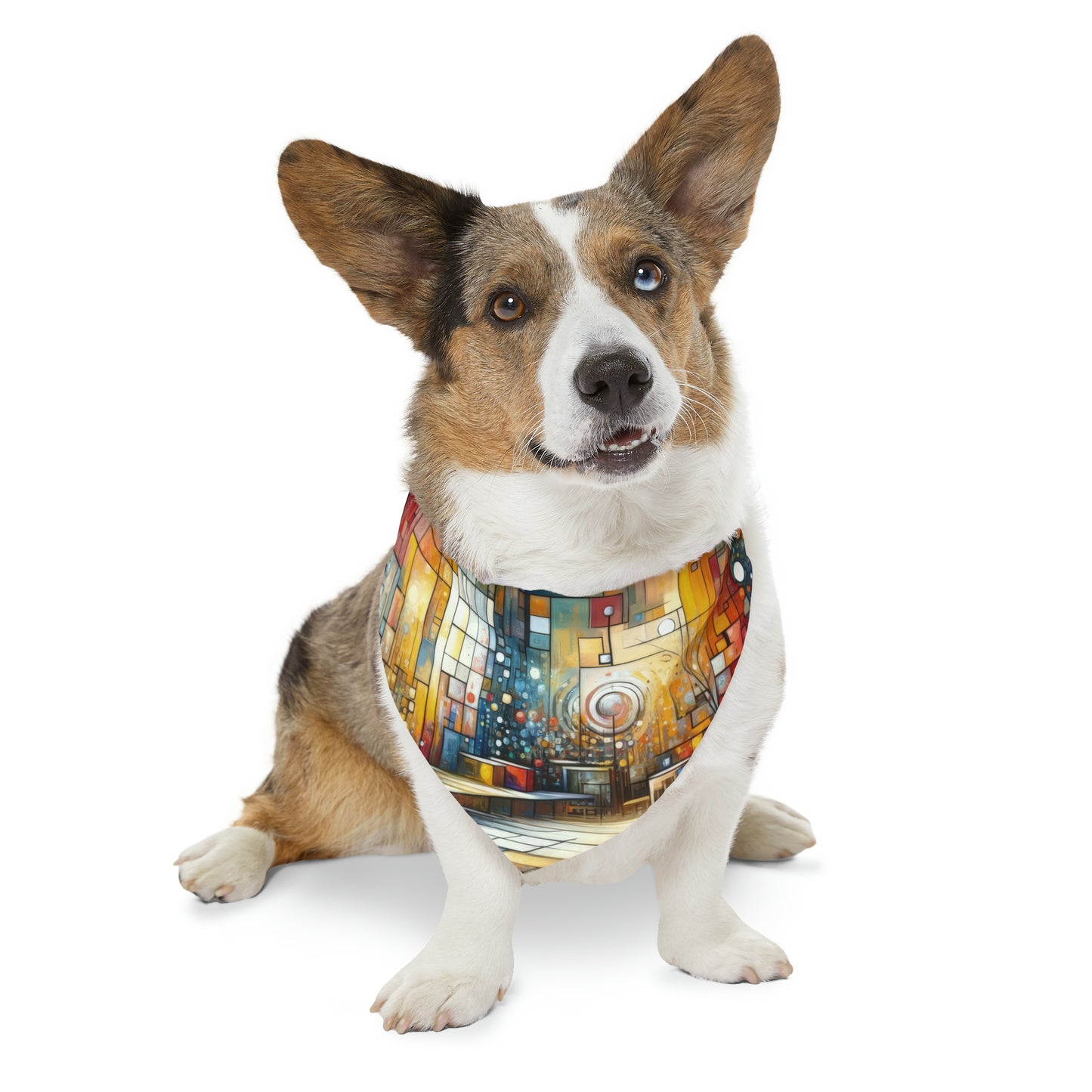 Reflective Habitation Art Pet Bandana Collar