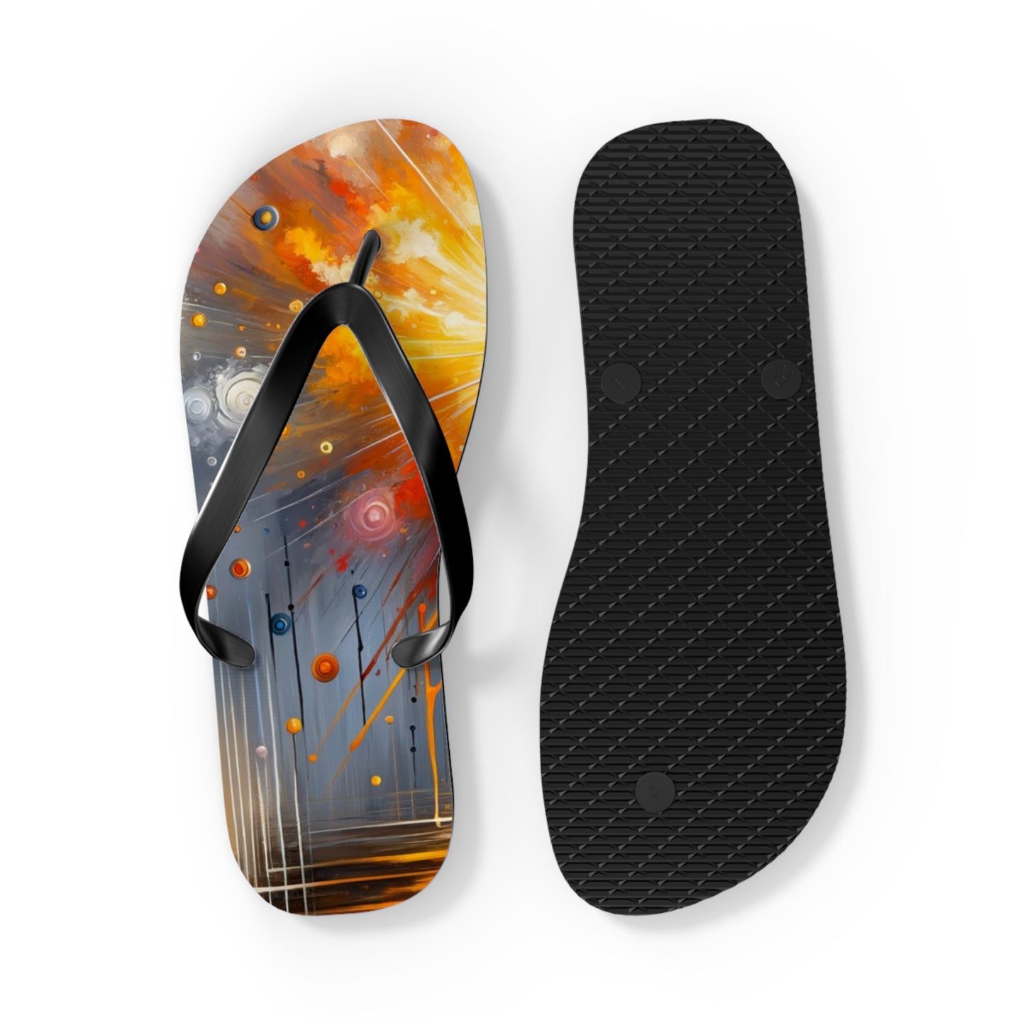 Luminous Abstract Tachism Flip Flops