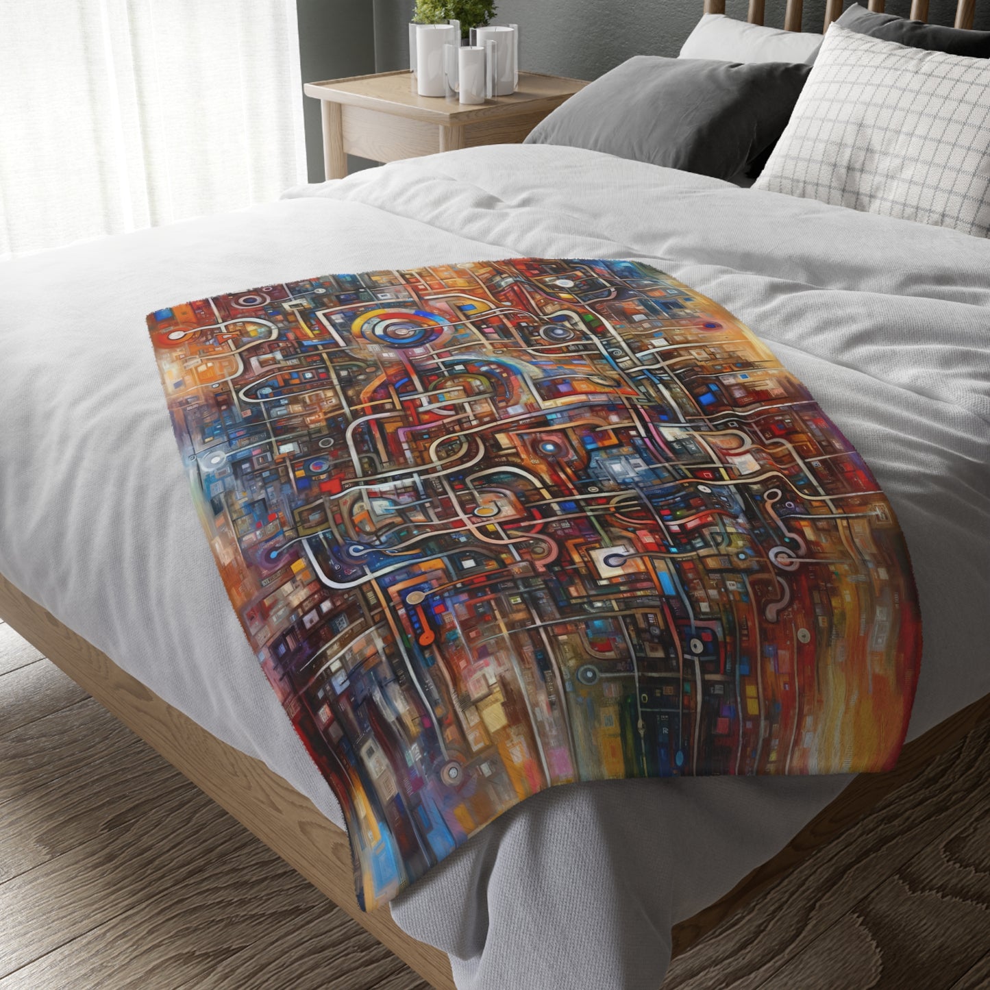Grandest App Tapestry Velveteen Microfiber Blanket (Two-sided print)