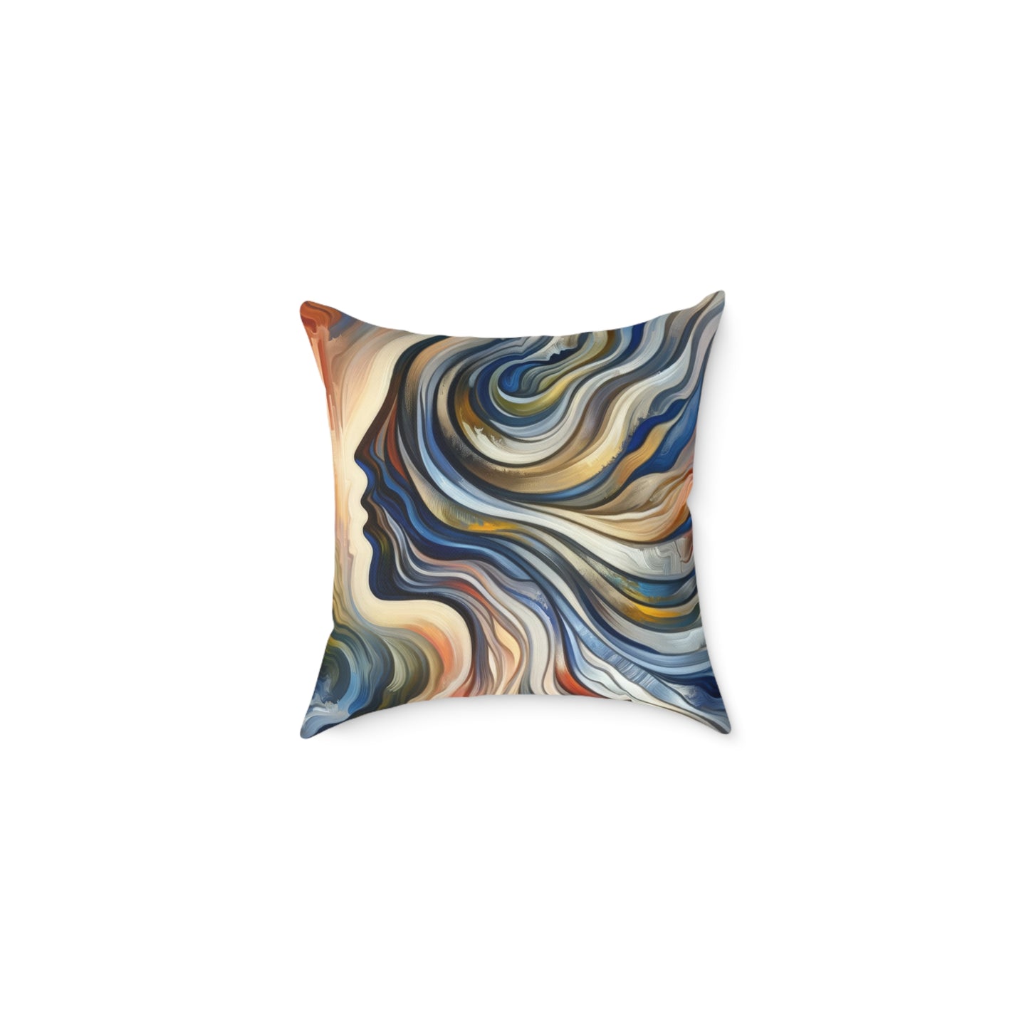 Diplomatic Emotional Currents Spun Polyester Pillow