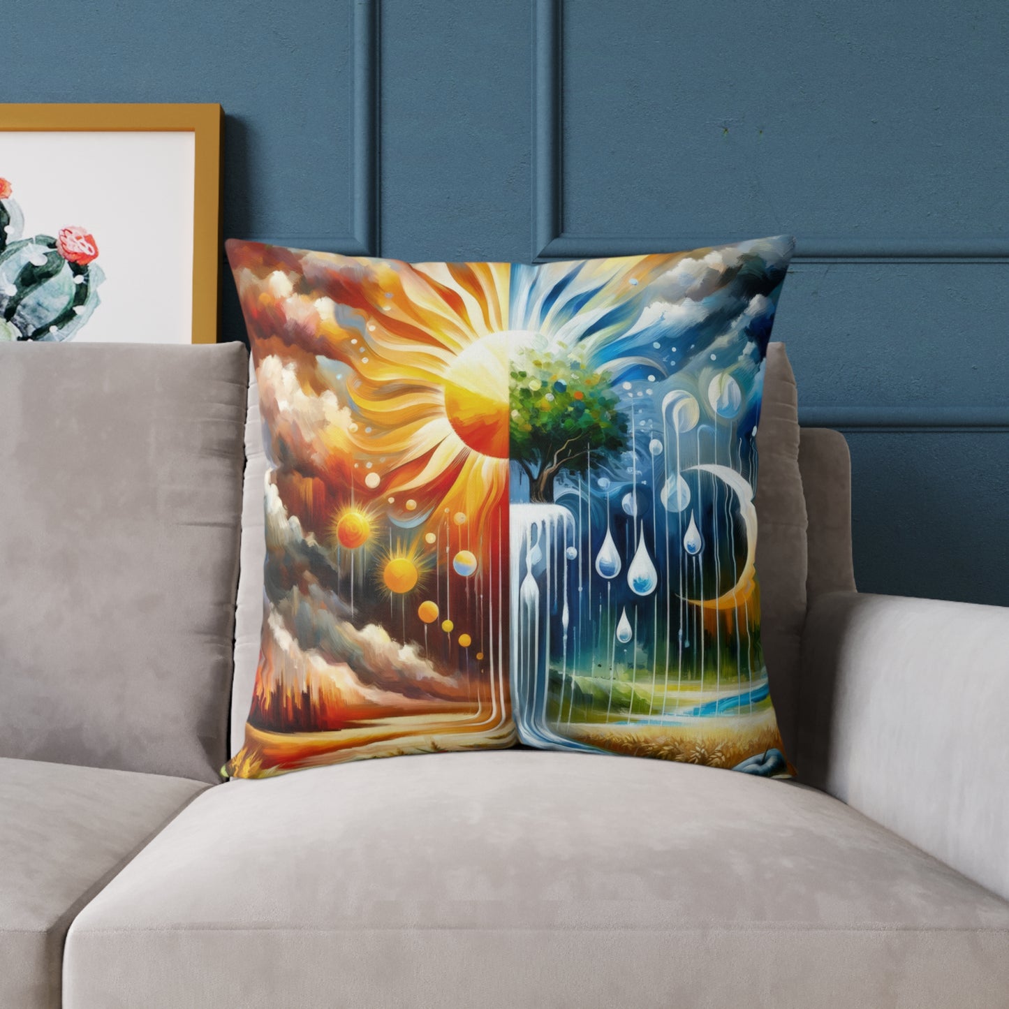 Sunshine Harvest Journey Spun Polyester Pillow