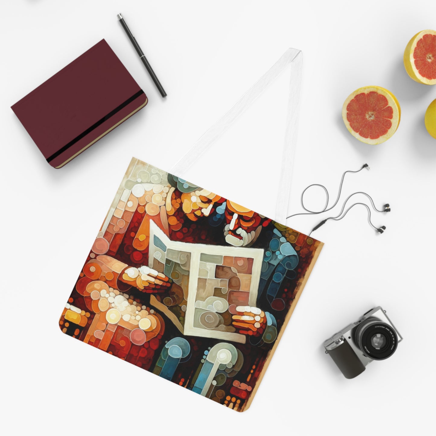 Elderly Unity Tachism Shoulder Tote Bag (AOP)