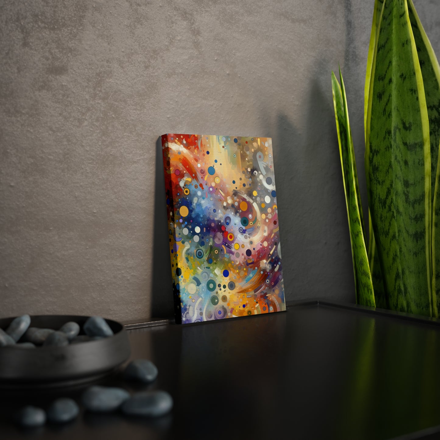 Humorous Unified Tachism Canvas Photo Tile