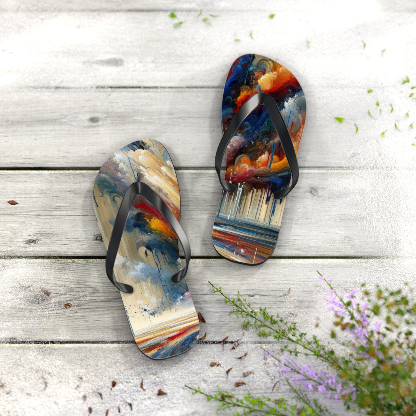 Grandiose Transformation Tachism Flip Flops