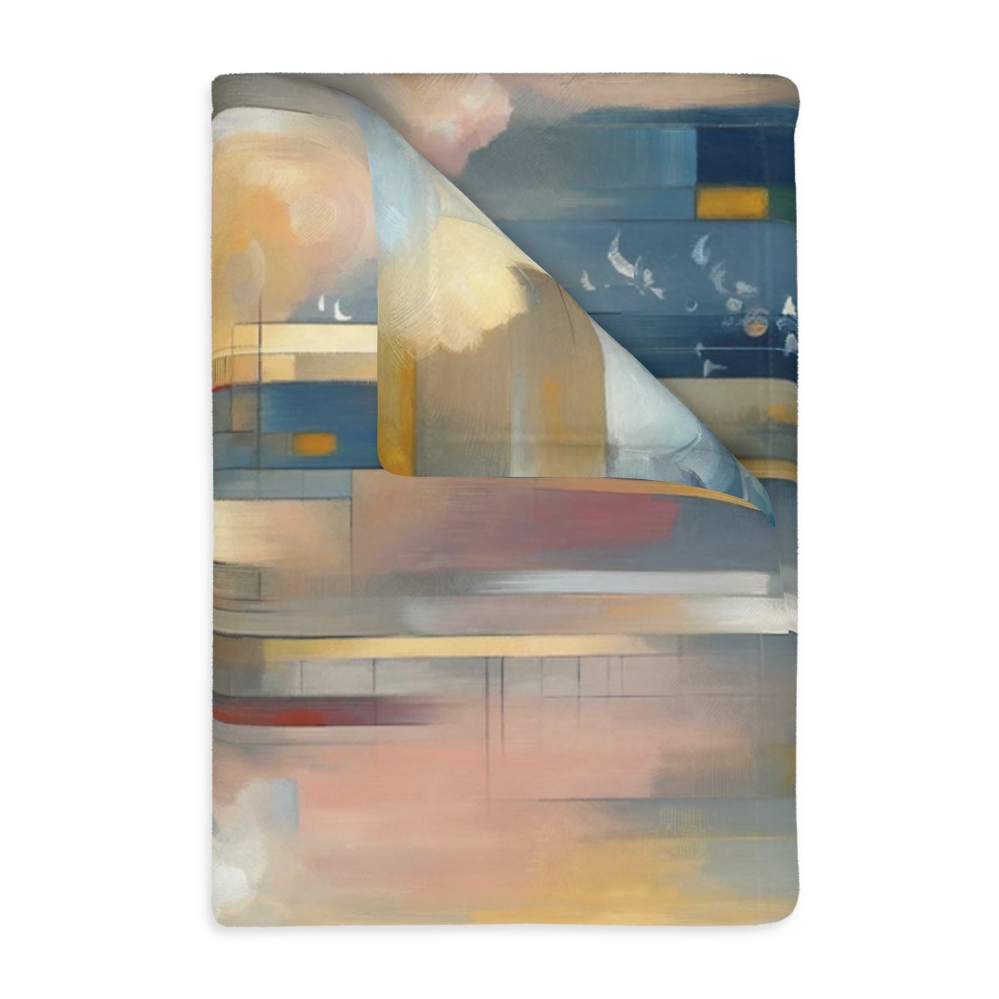 Abstract Buzzing Stillness Velveteen Microfiber Blanket (Two-sided print)