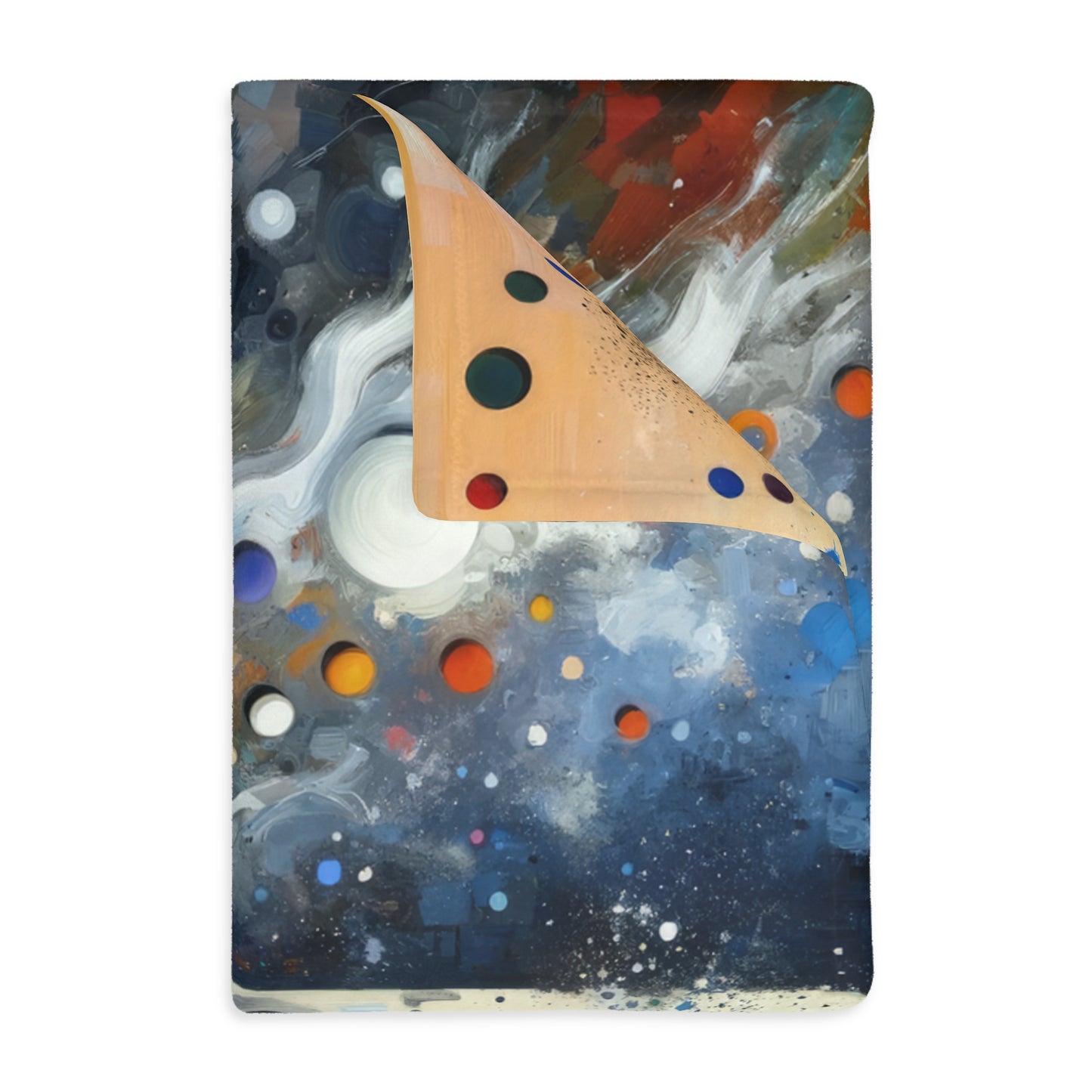 Unity Duality Abstraction Velveteen Microfiber Blanket (Two-sided print)