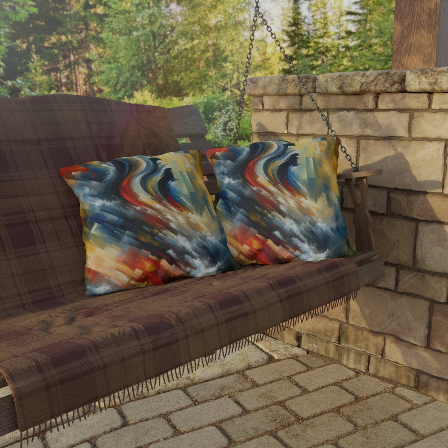 Persistence Force Abstract Outdoor Pillows
