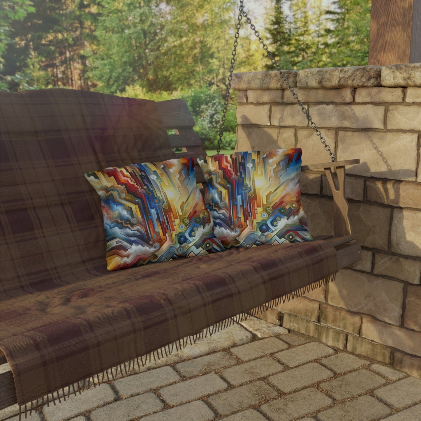 Unity Abstract Vibrancy Outdoor Pillows
