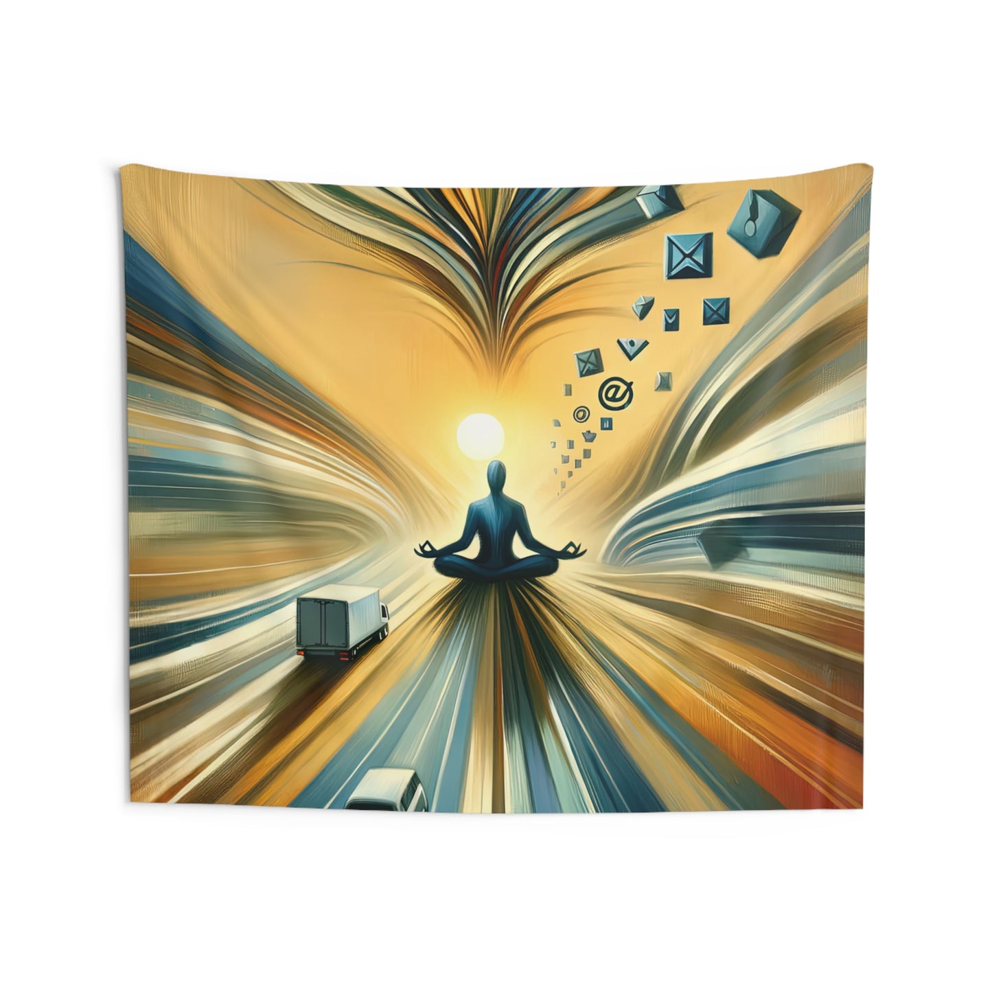 Meditative Commute Flow Indoor Wall Tapestries