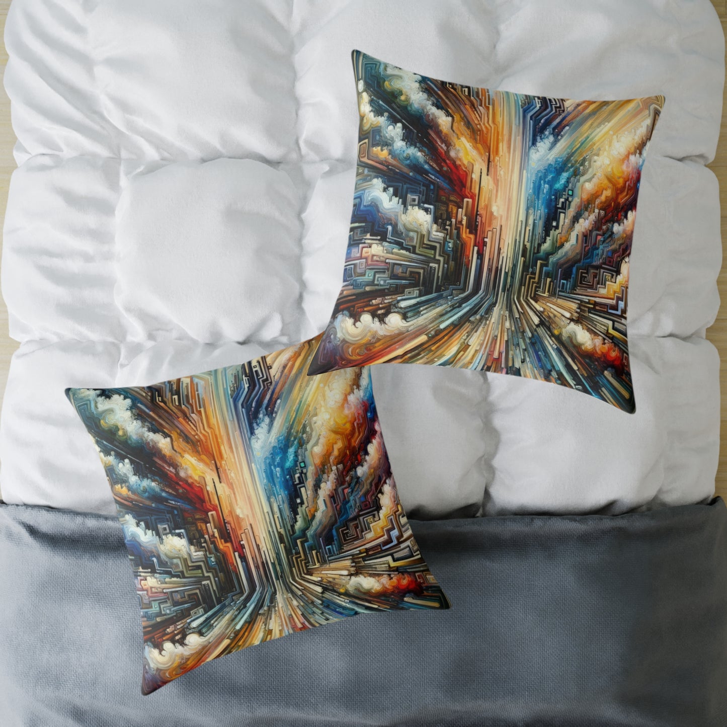 Transformative Tapestry Ascent Spun Polyester Pillow