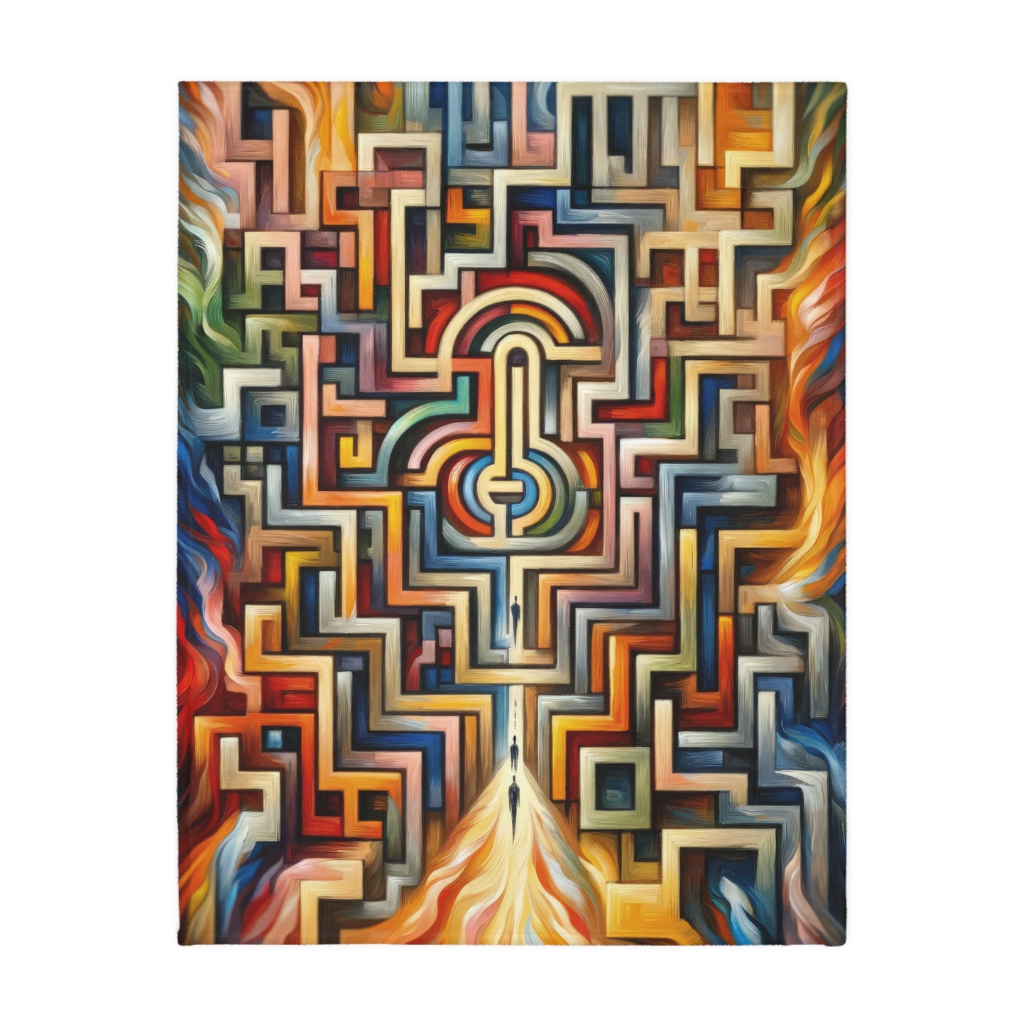 Labyrinthine Love Choices Velveteen Microfiber Blanket (Two-sided print)