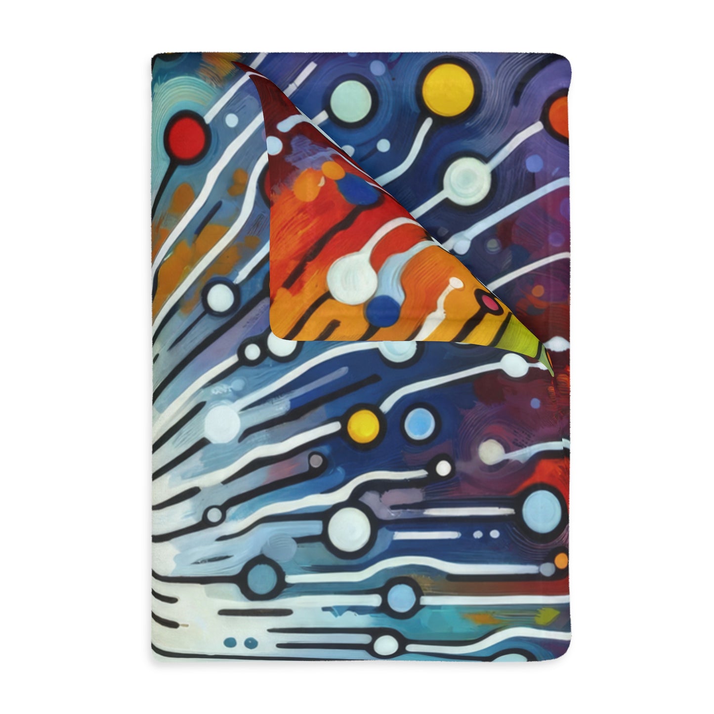 Empathetic Connection Abstract Velveteen Microfiber Blanket (Two-sided print)