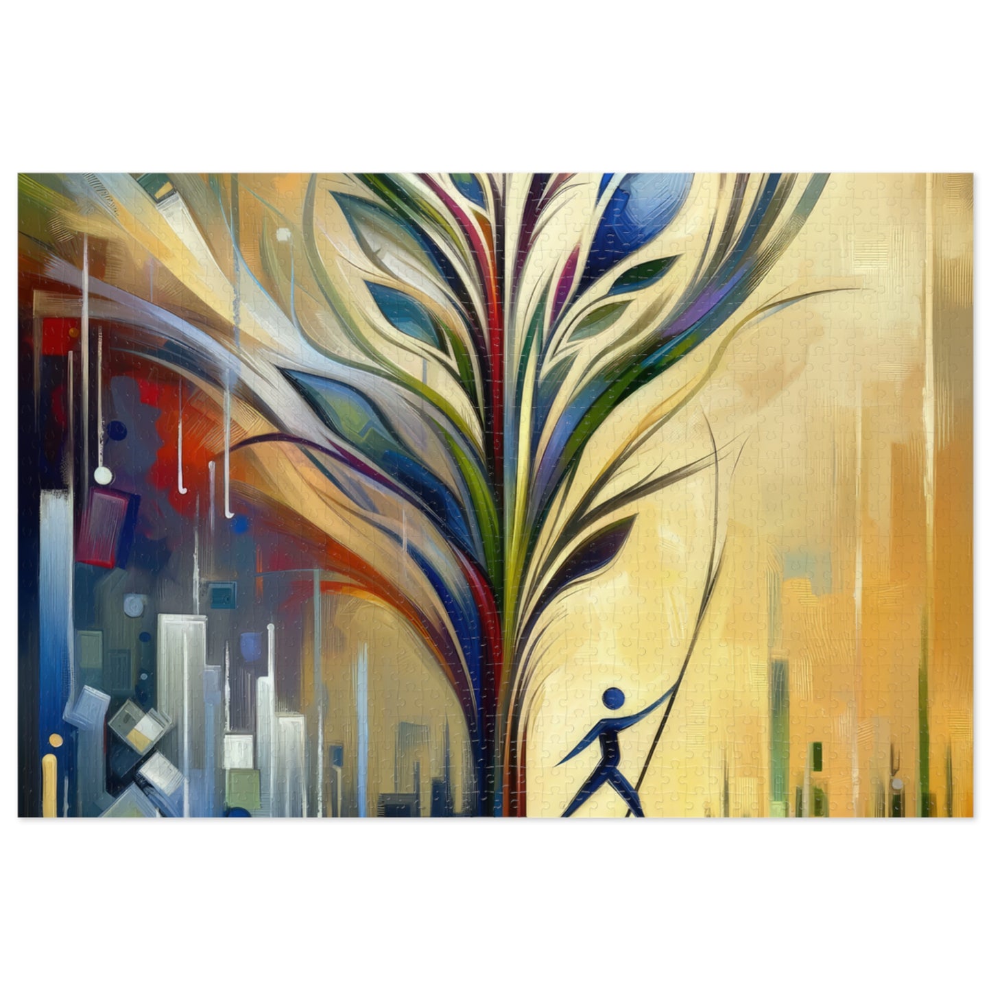 Pruning Distraction Tachism Jigsaw Puzzle (30, 110, 252, 500,1000-Piece)