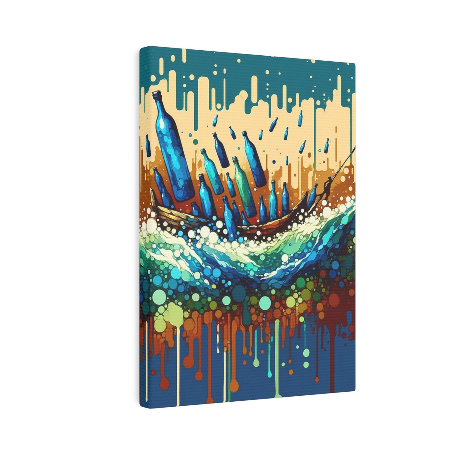 Oceanic Bottle Rescue Canvas Photo Tile