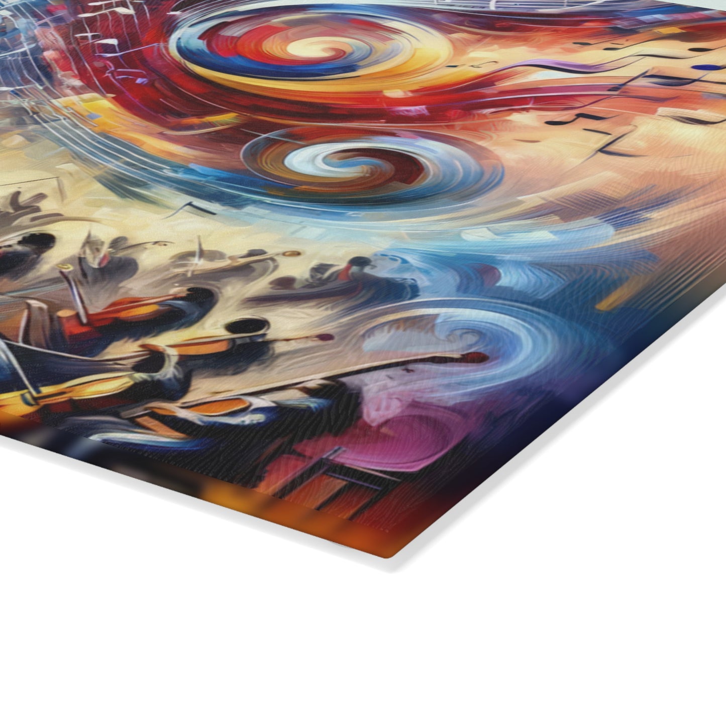 Vibrant Maestro Symphony Glass Cutting Board