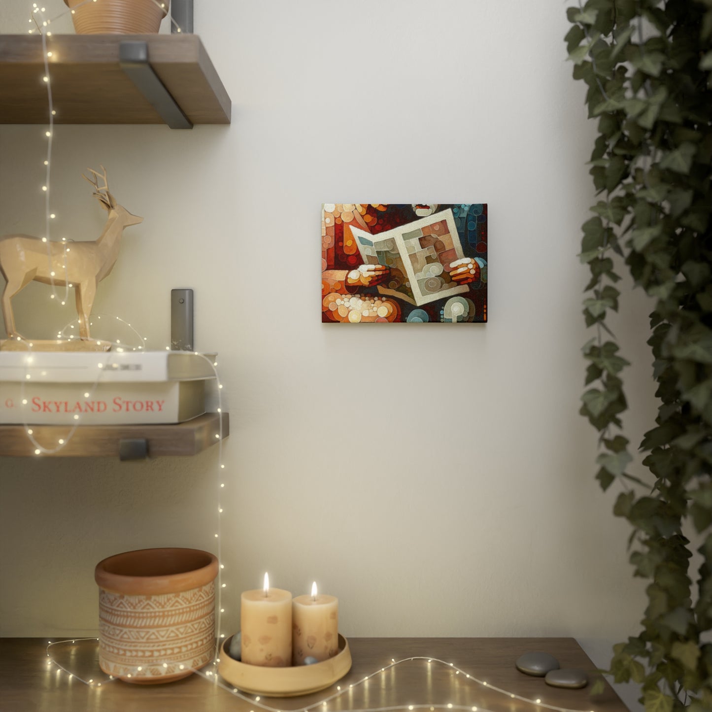 Elderly Unity Tachism Canvas Photo Tile