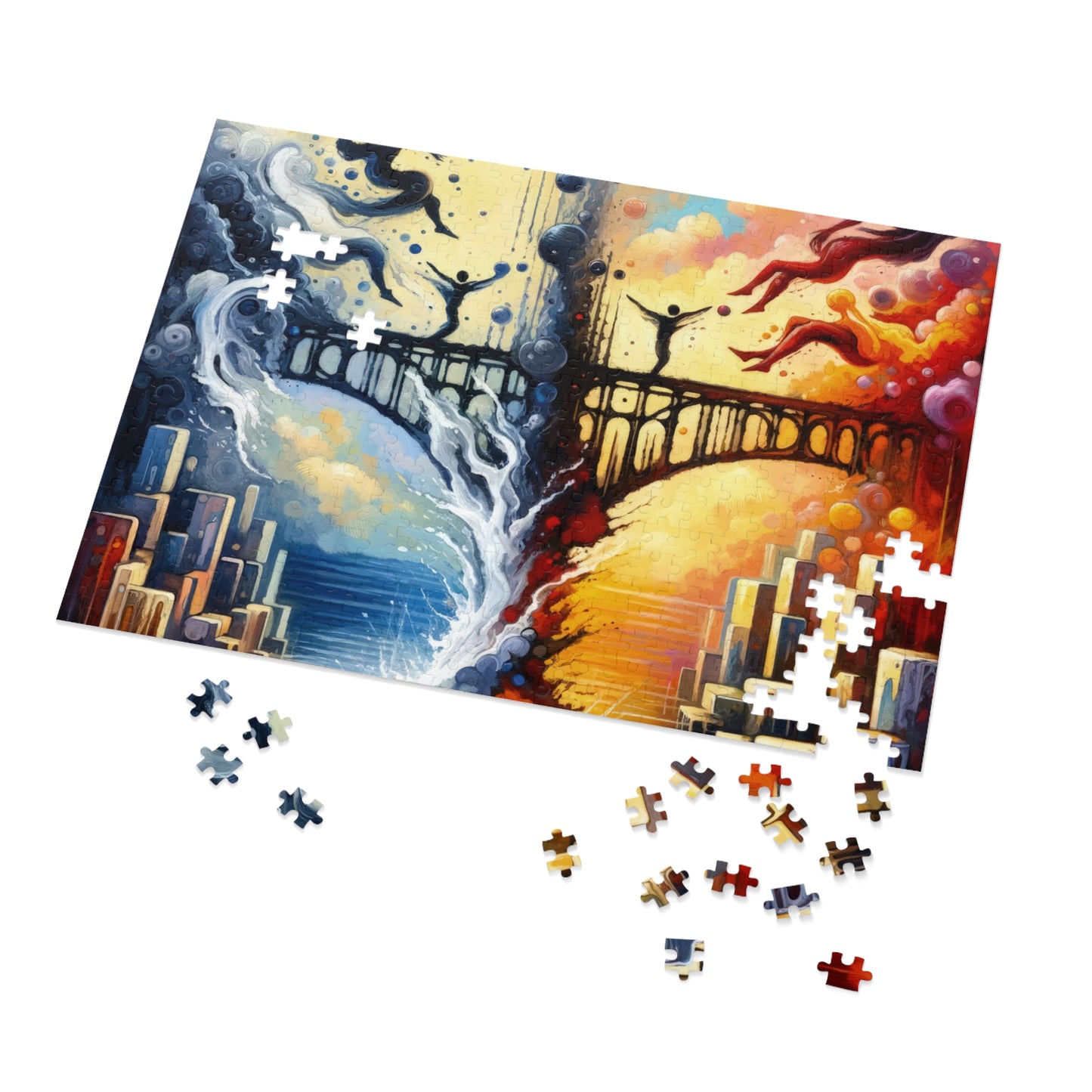 Faithful Diving Bridges Jigsaw Puzzle (30, 110, 252, 500,1000-Piece)