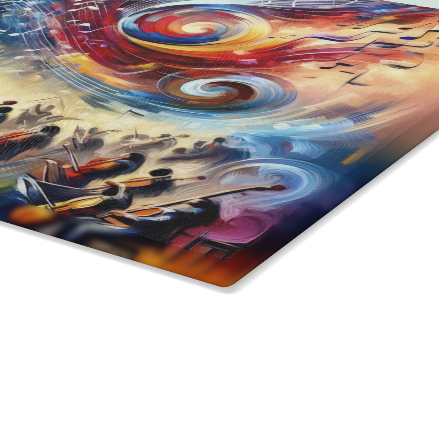 Vibrant Maestro Symphony Glass Cutting Board
