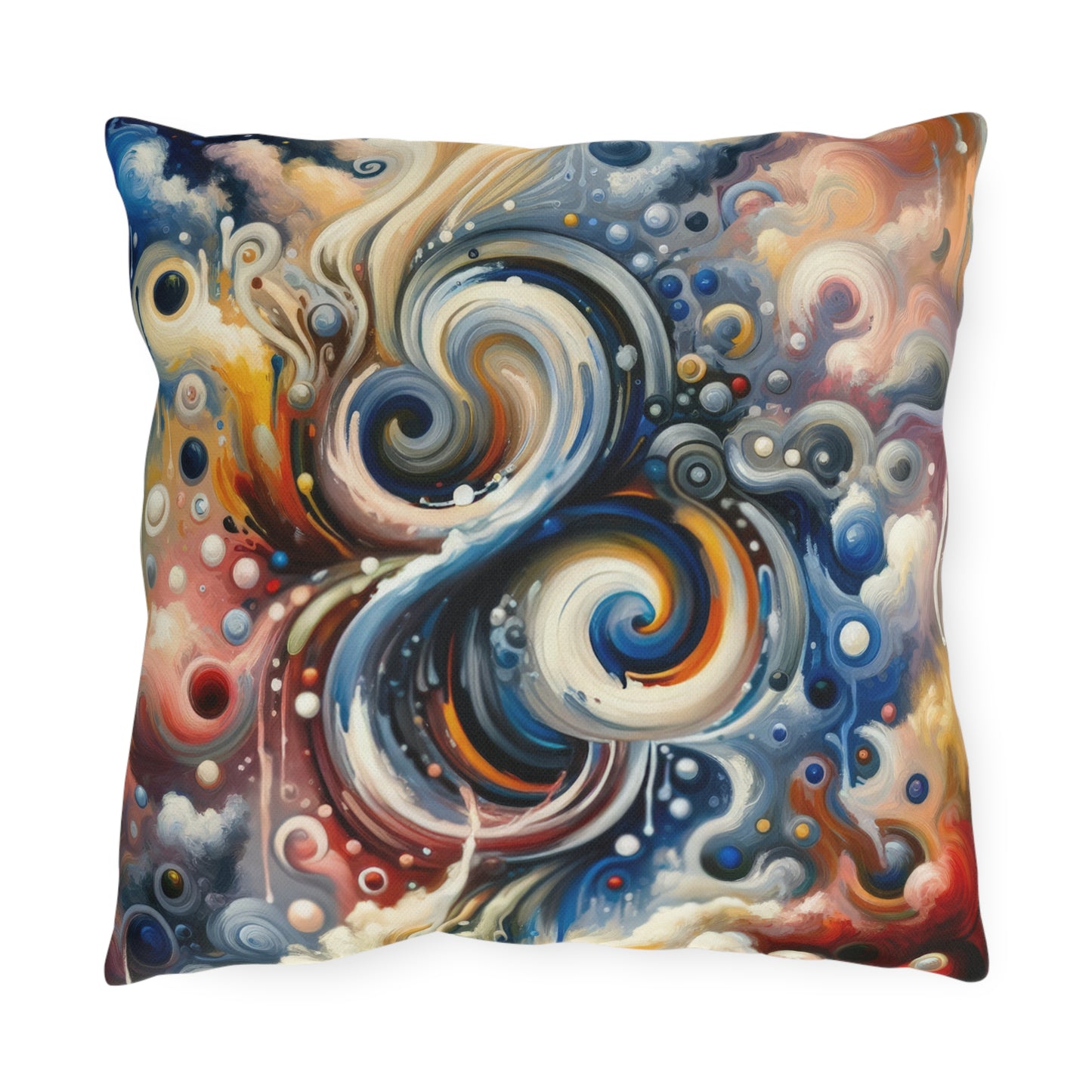 Paradoxical Embrace Tachism Outdoor Pillows