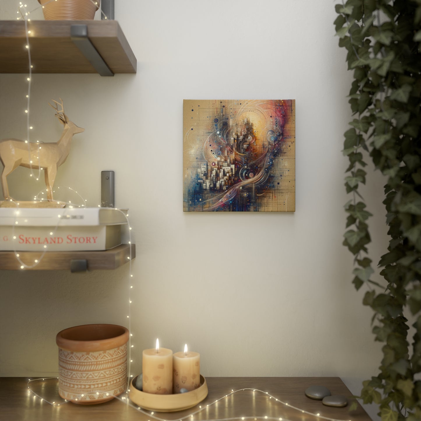 Digital Rhythmic Architecture Canvas Photo Tile