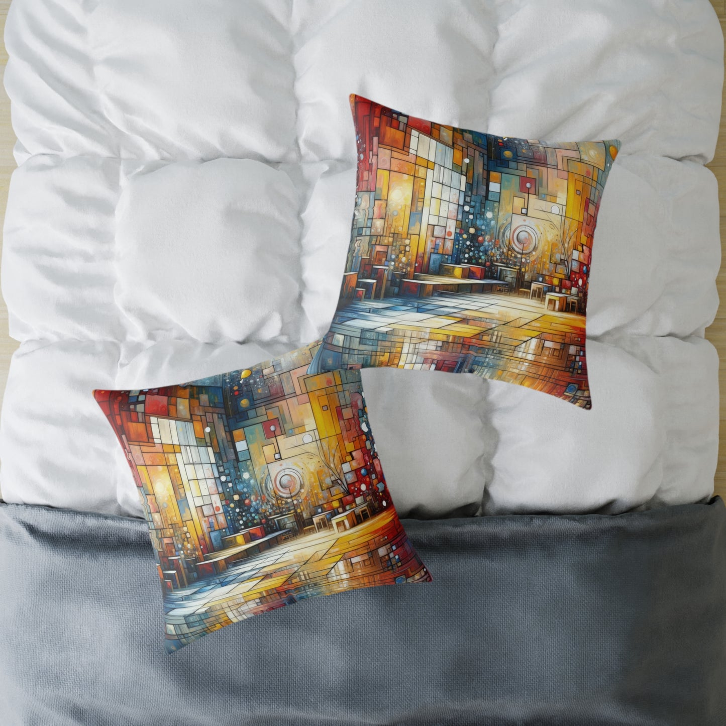 Reflective Habitation Art Spun Polyester Pillow