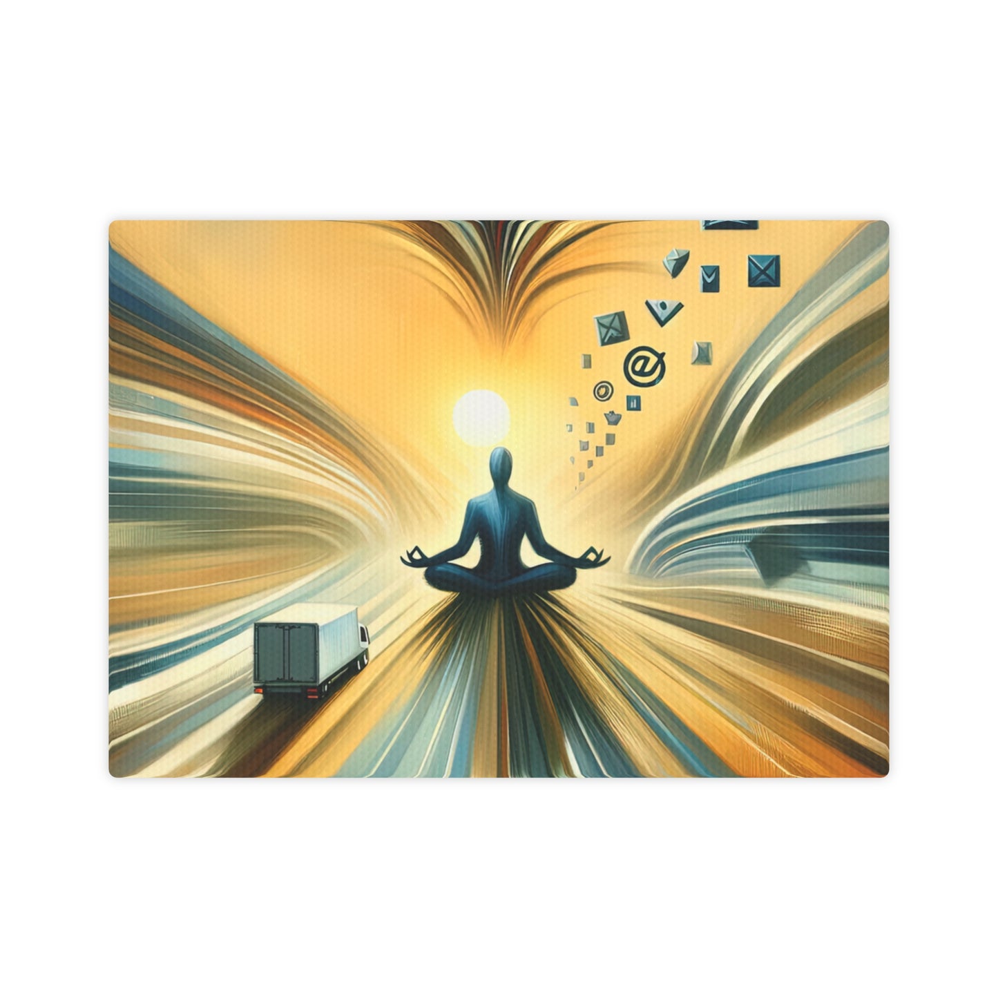 Meditative Commute Flow Canvas Photo Tile