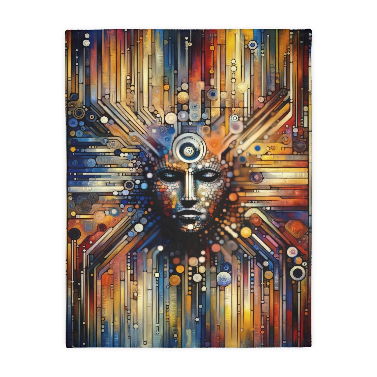 Digital Rhythm Tapestry Velveteen Microfiber Blanket (Two-sided print)