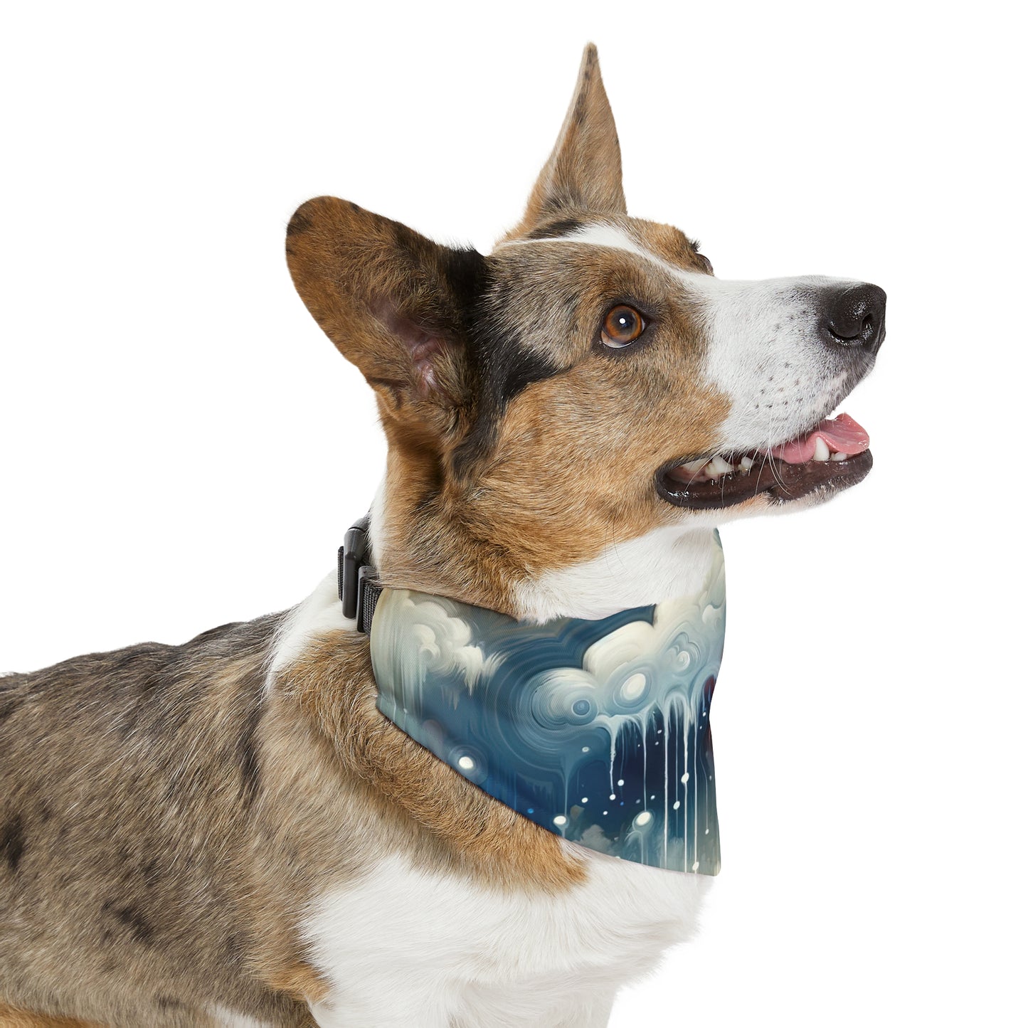 Grounding Silver Clouds Pet Bandana Collar