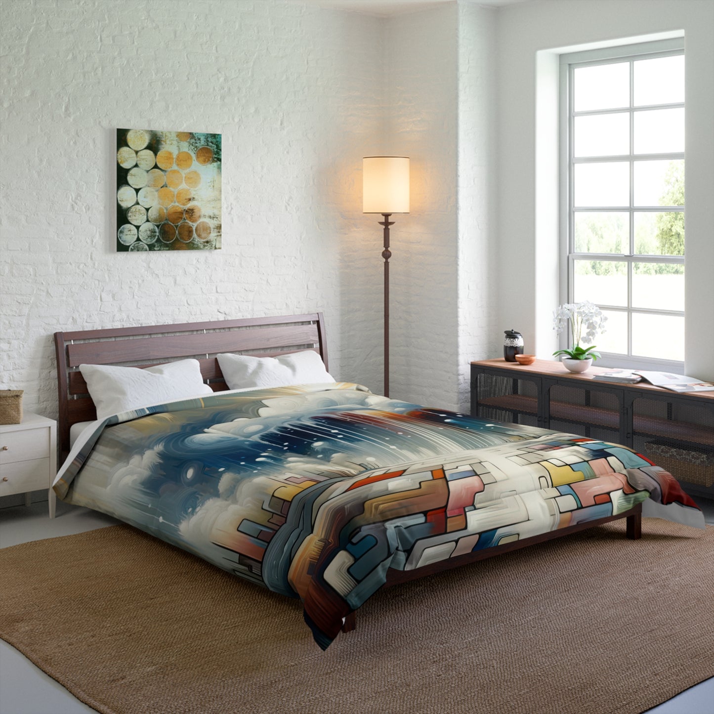 Grounding Silver Clouds Comforter