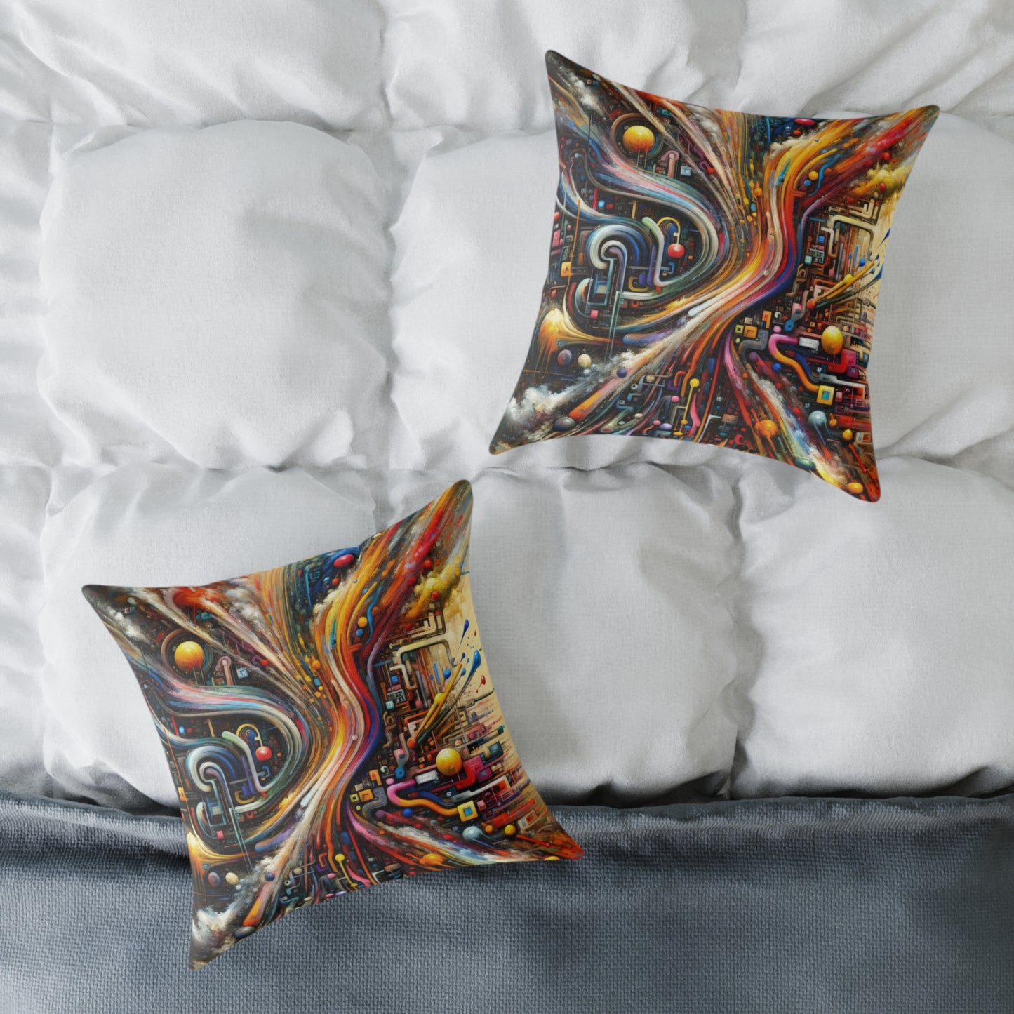 Information Bottleneck Cascade Spun Polyester Pillow