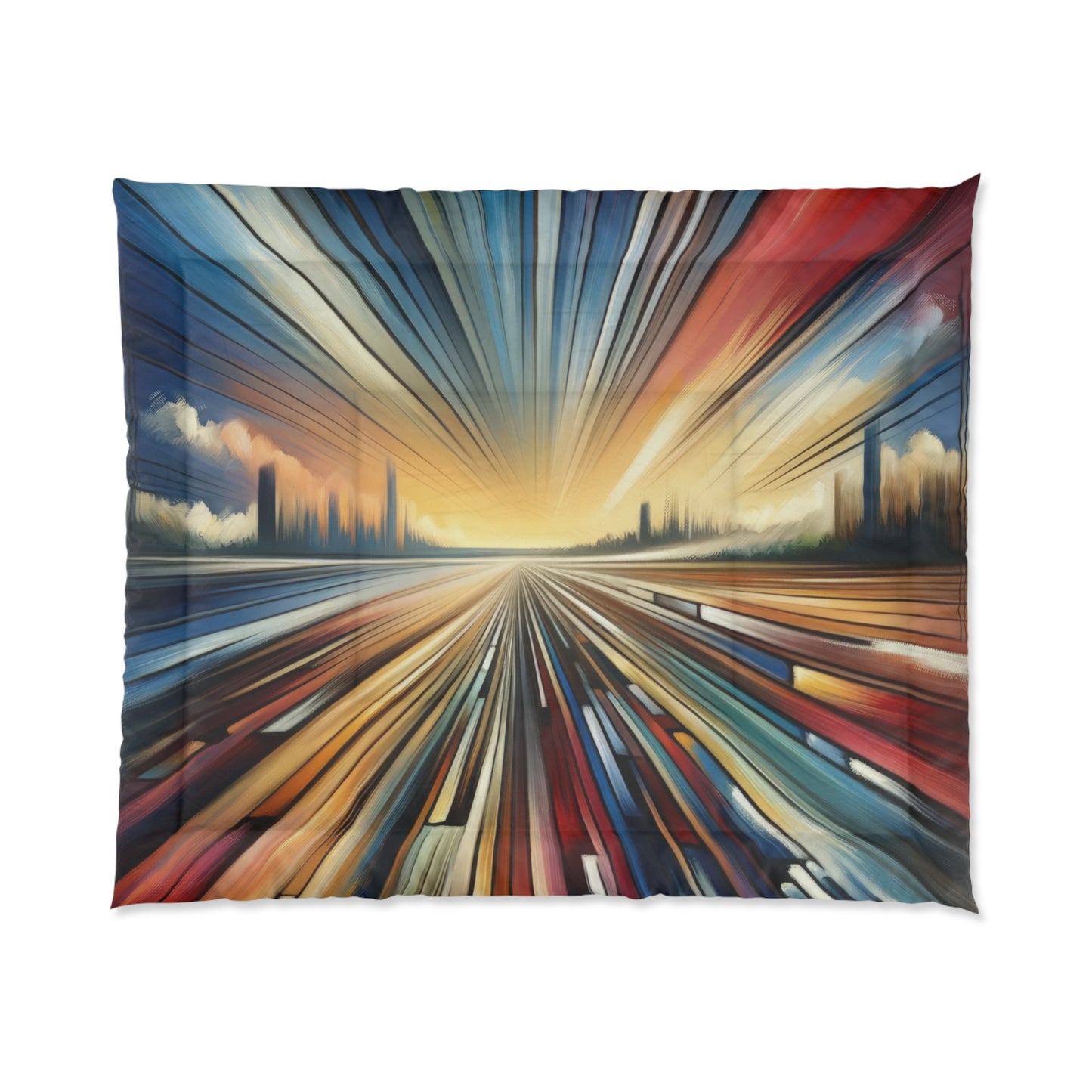 Strategic Horizon Tachism Comforter